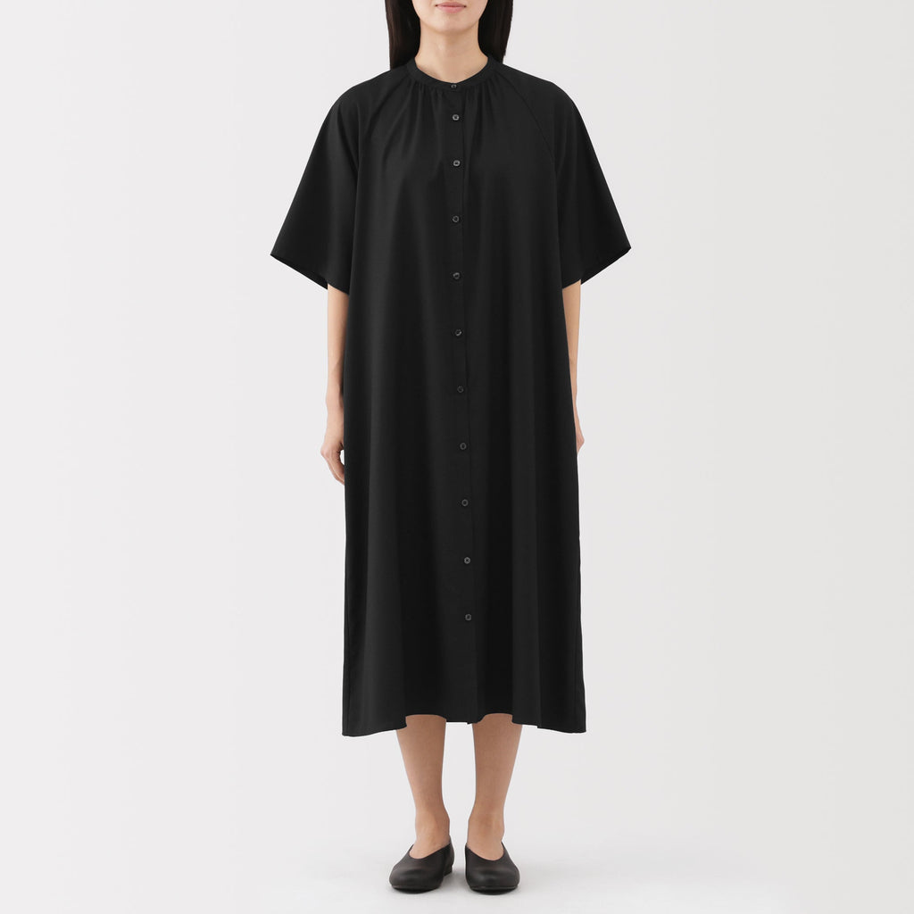 Lyocell Blend Half-Sleeve Dress