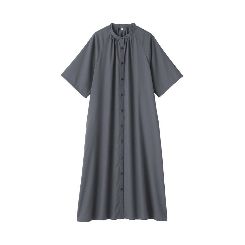 Lyocell Blend Half-Sleeve Dress