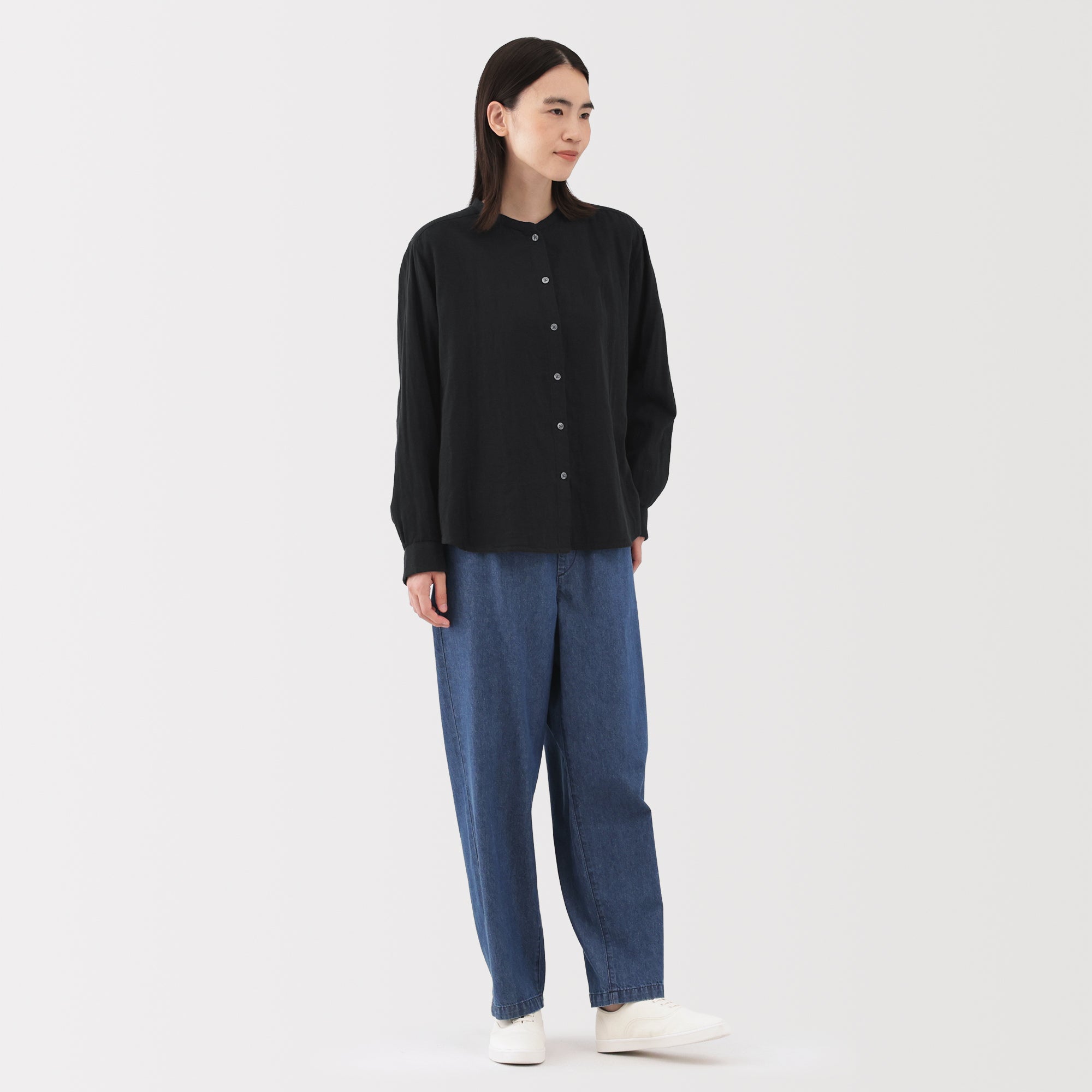 Kapok Blend Double Gauze Blouse