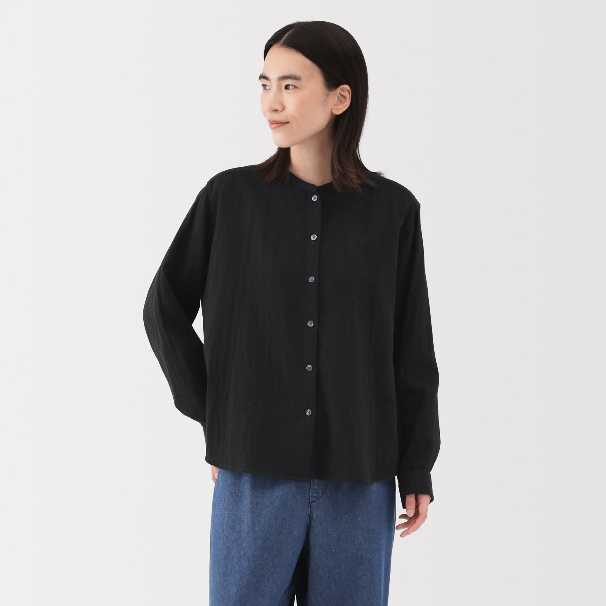 Kapok Blend Double Gauze Blouse