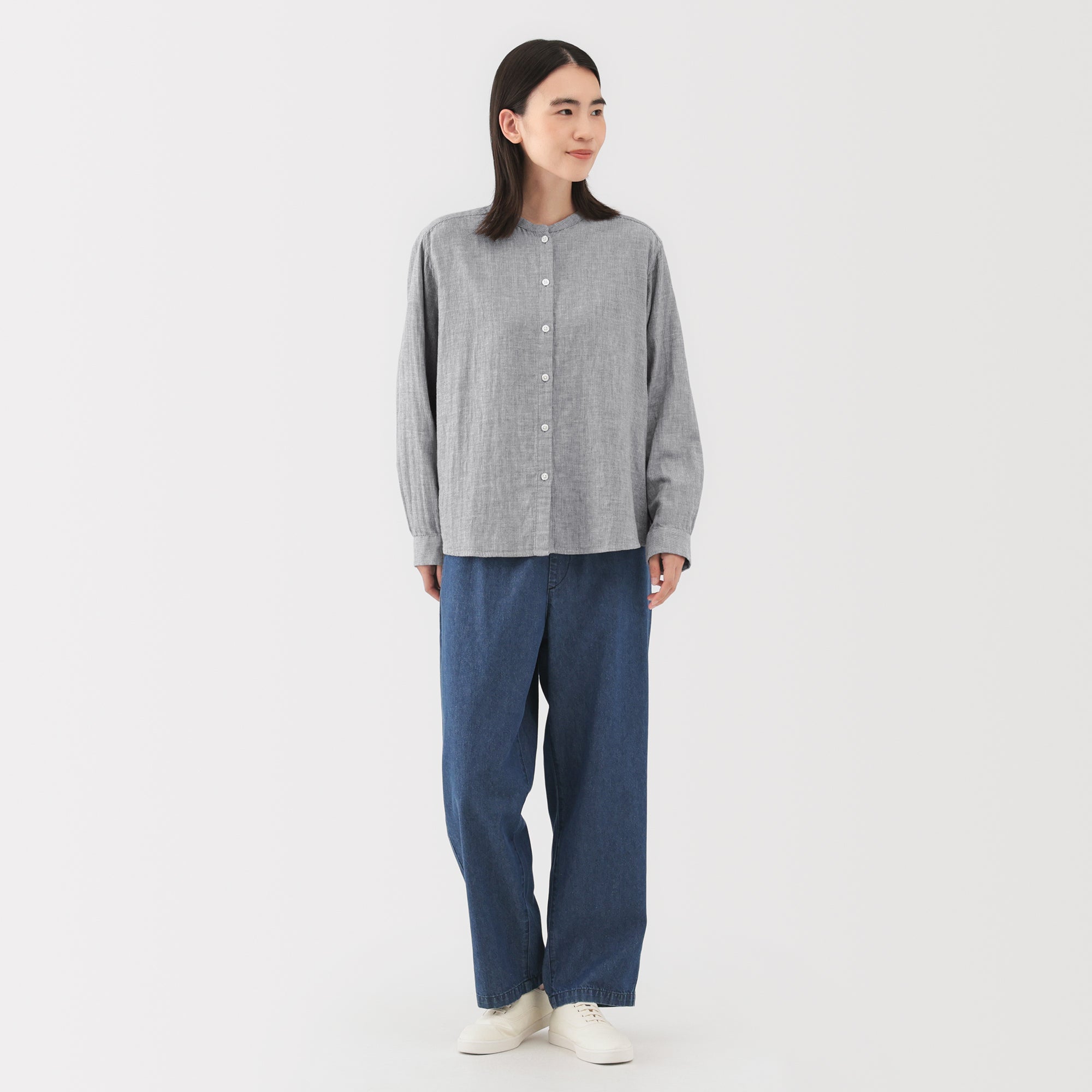 Kapok Blend Double Gauze Blouse