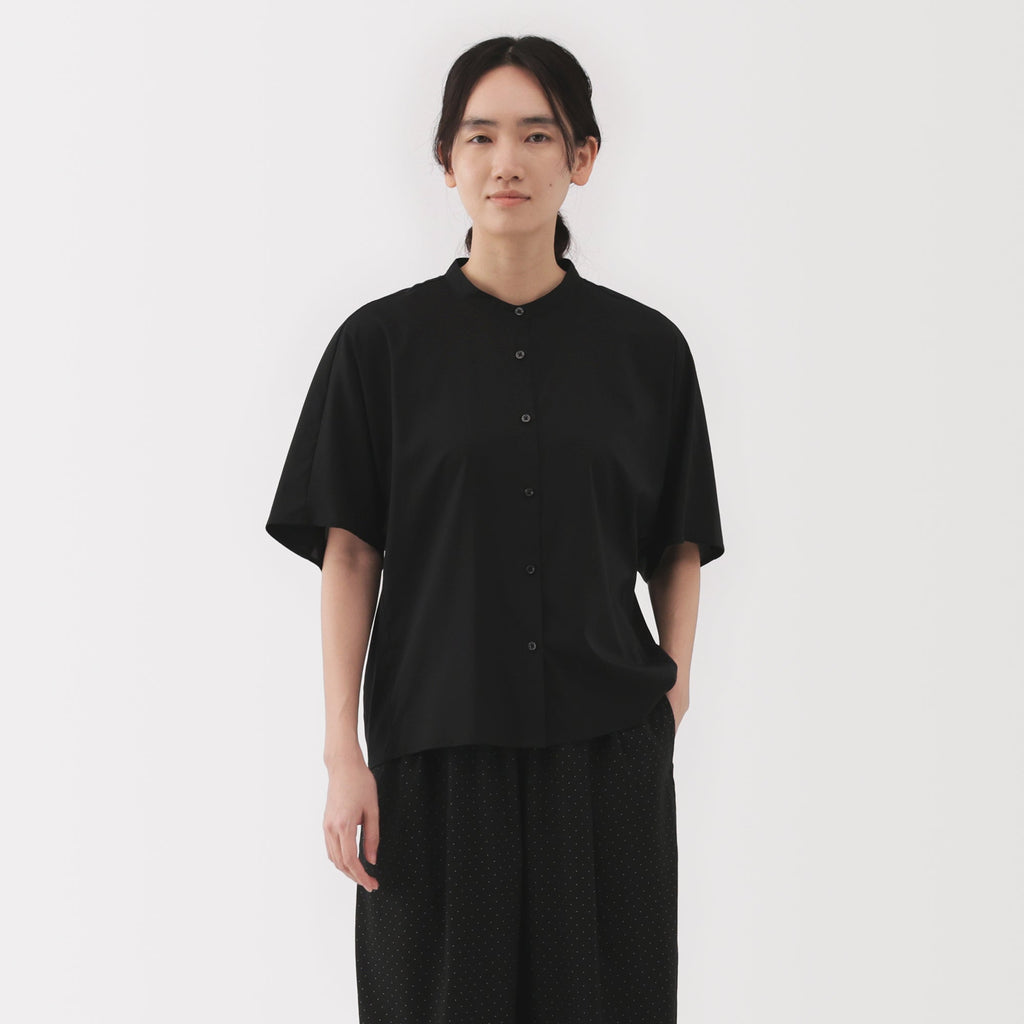 Lyocell Blend Half-Sleeve Blouse