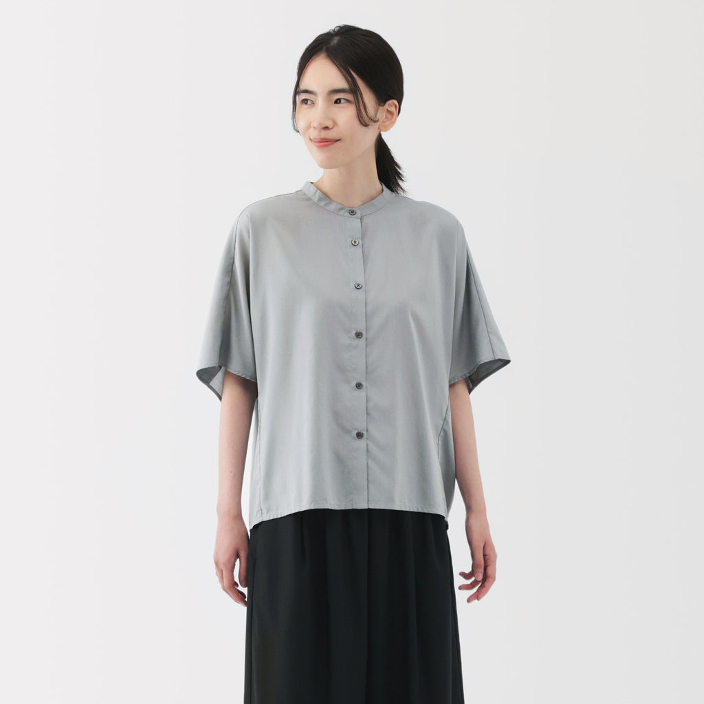 Lyocell Blend Half-Sleeve Blouse