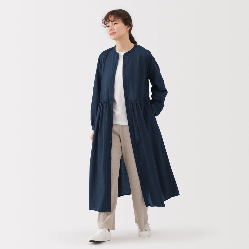 Cotton Voile Indigo Dress