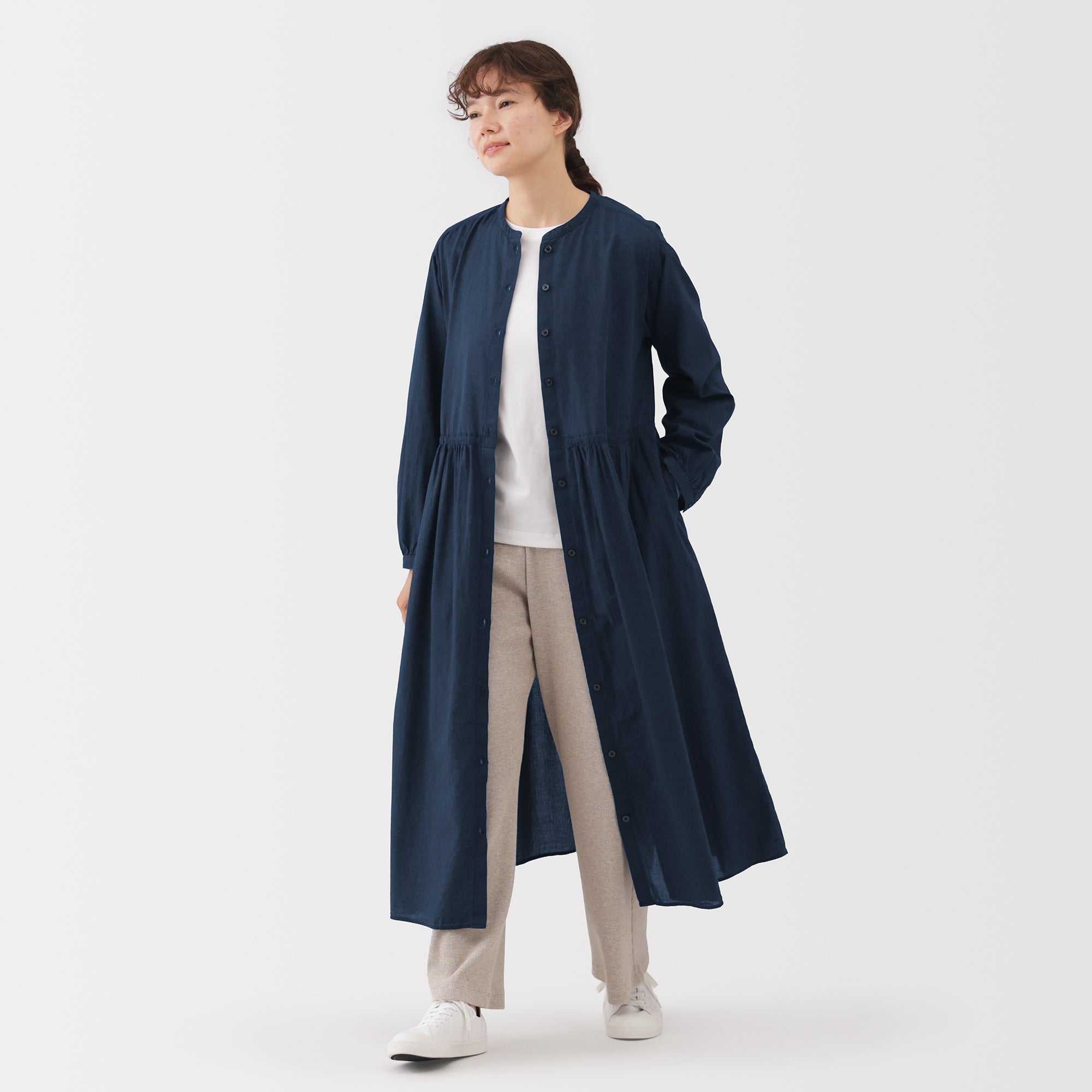 Cotton Voile Indigo Dress