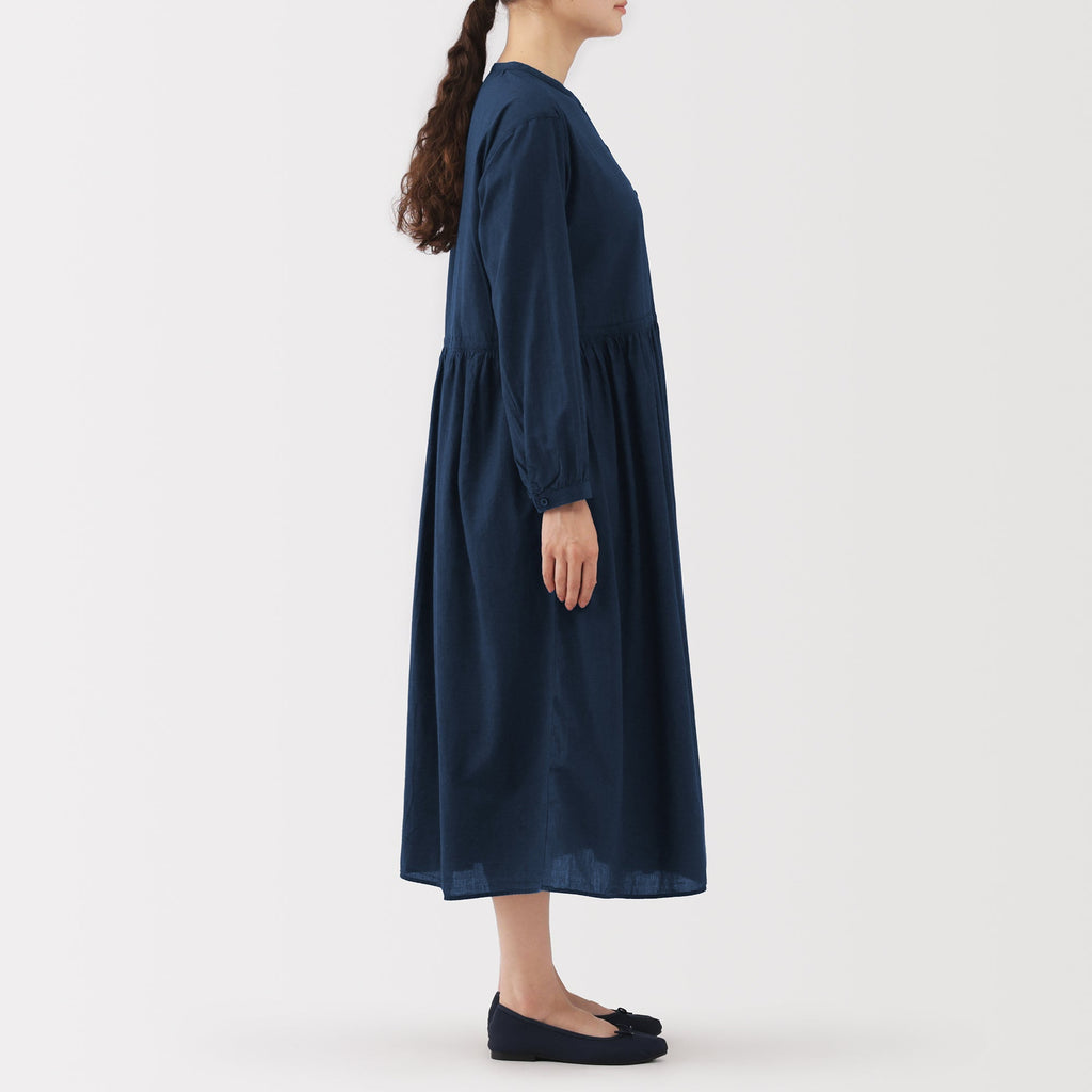Cotton Voile Indigo Dress
