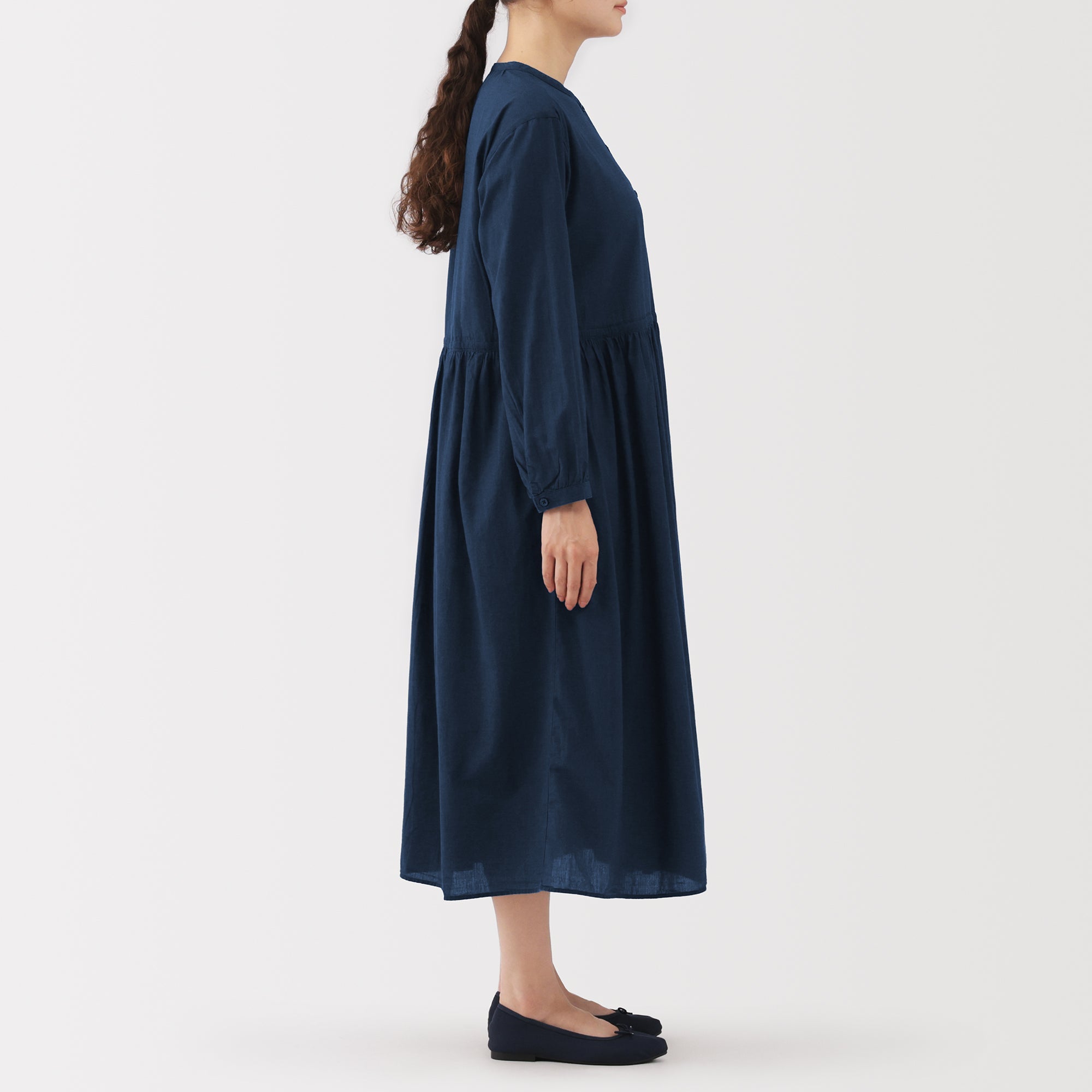 Cotton Voile Indigo Dress