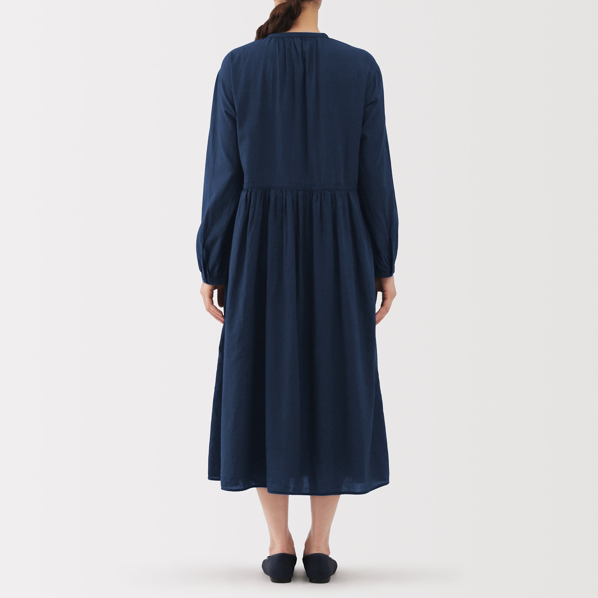 Cotton Voile Indigo Dress
