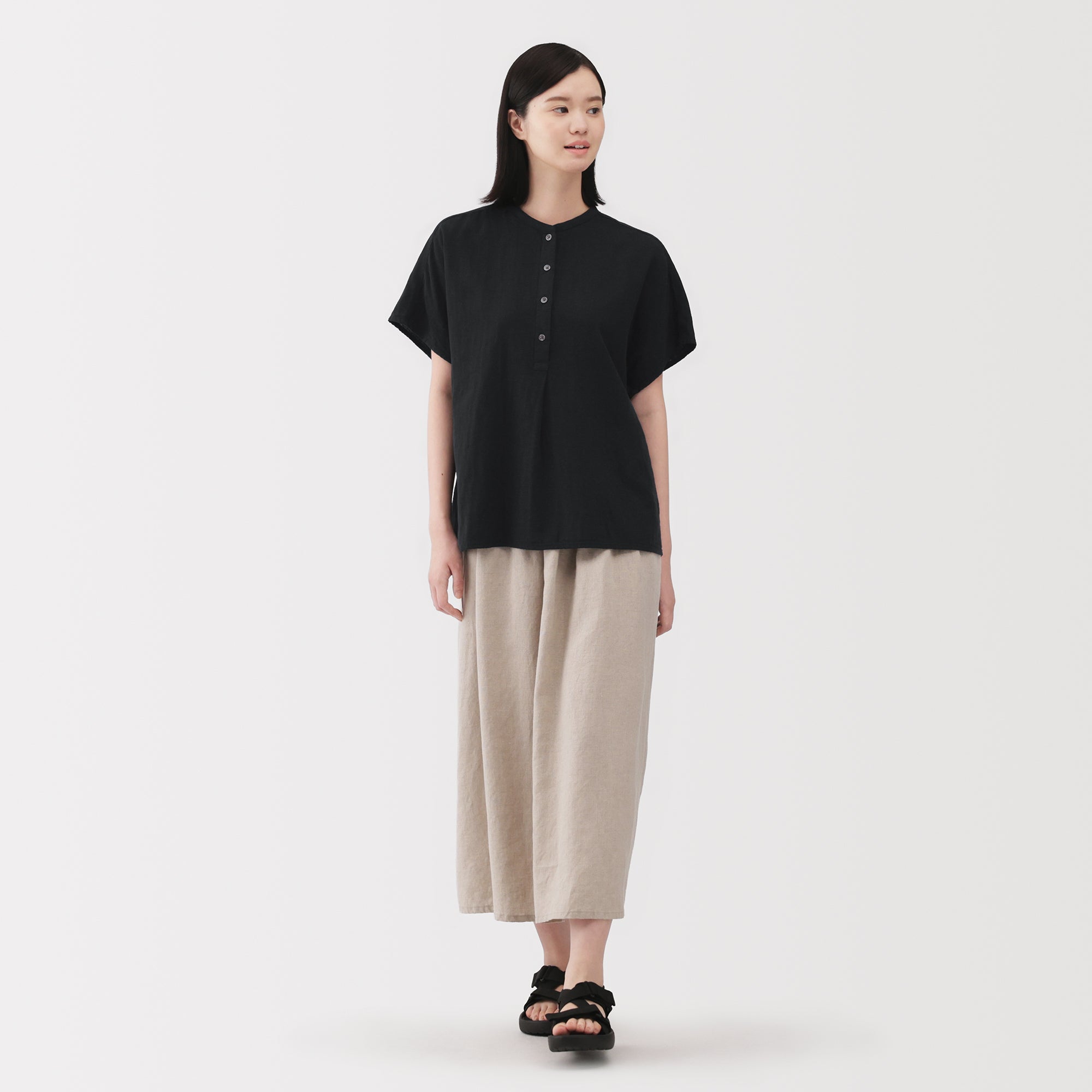 Kapok Blend Double Gauze Blouse