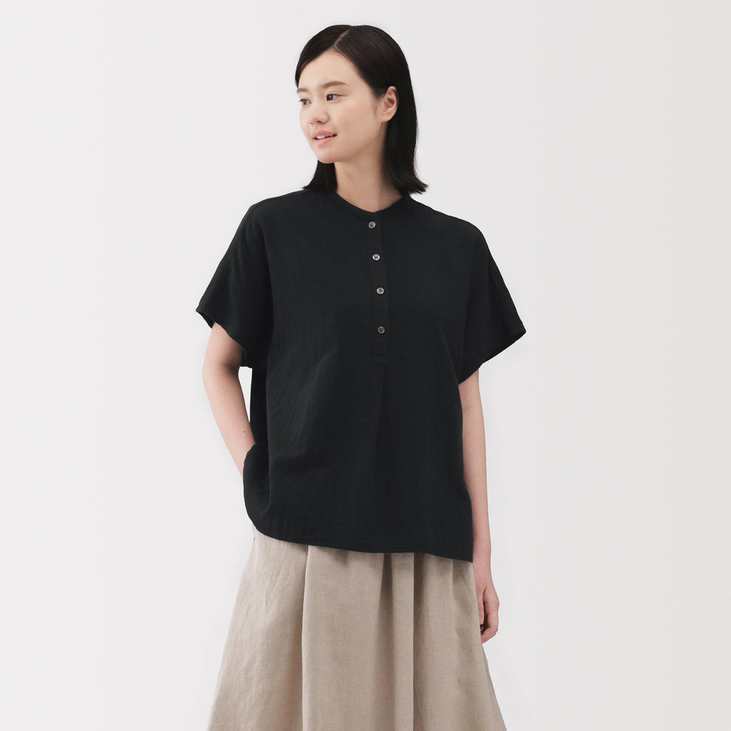 Kapok Blend Double Gauze Blouse