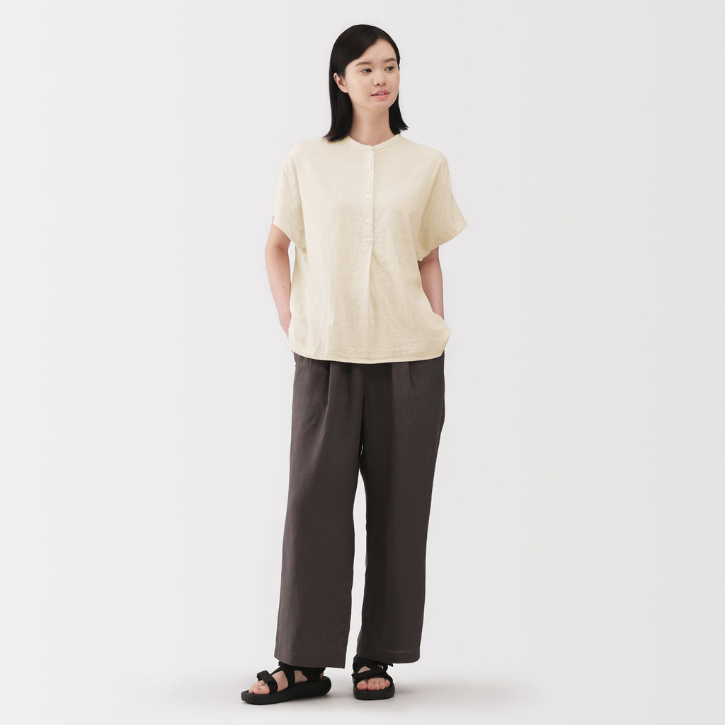 Kapok Blend Double Gauze Blouse