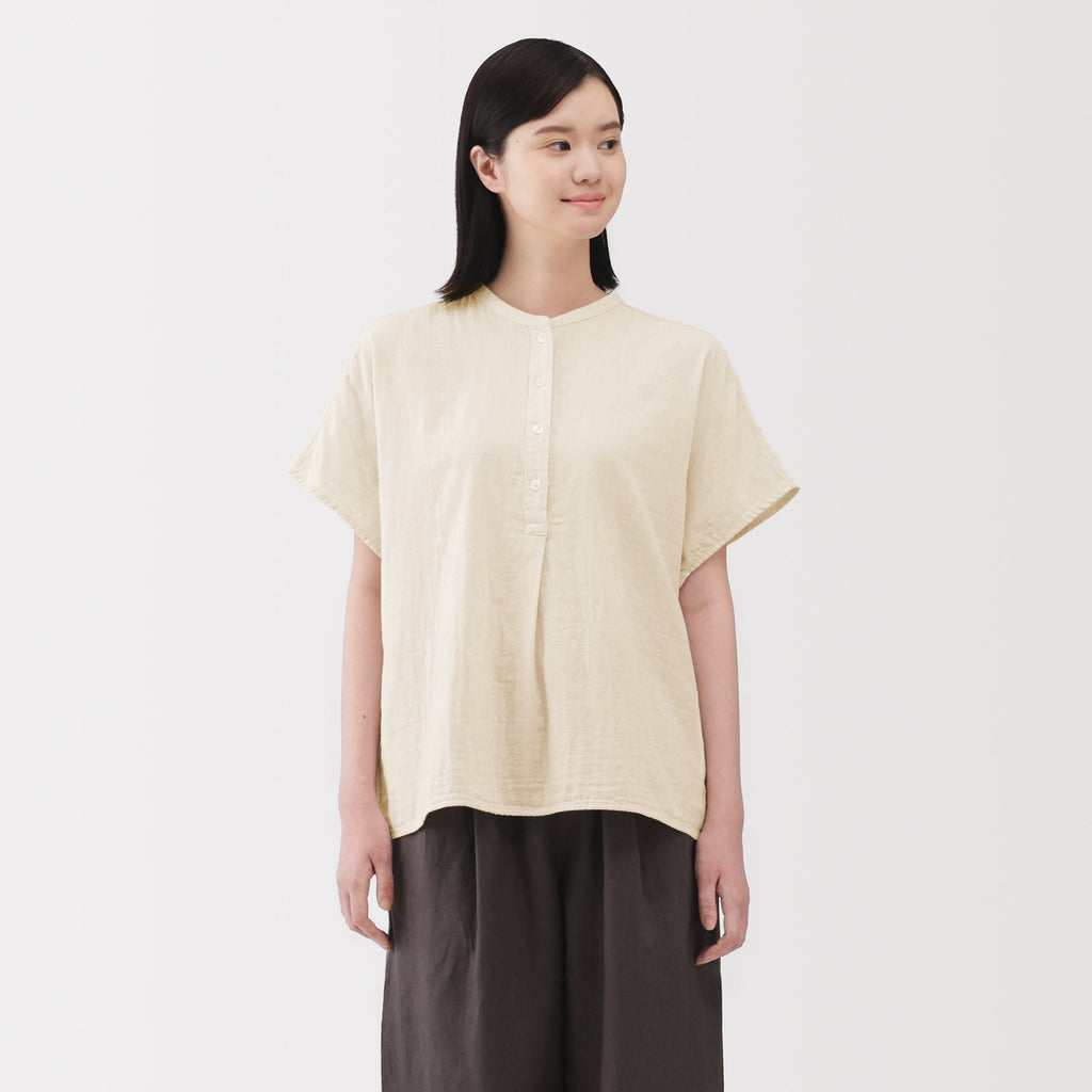 Kapok Blend Double Gauze Blouse