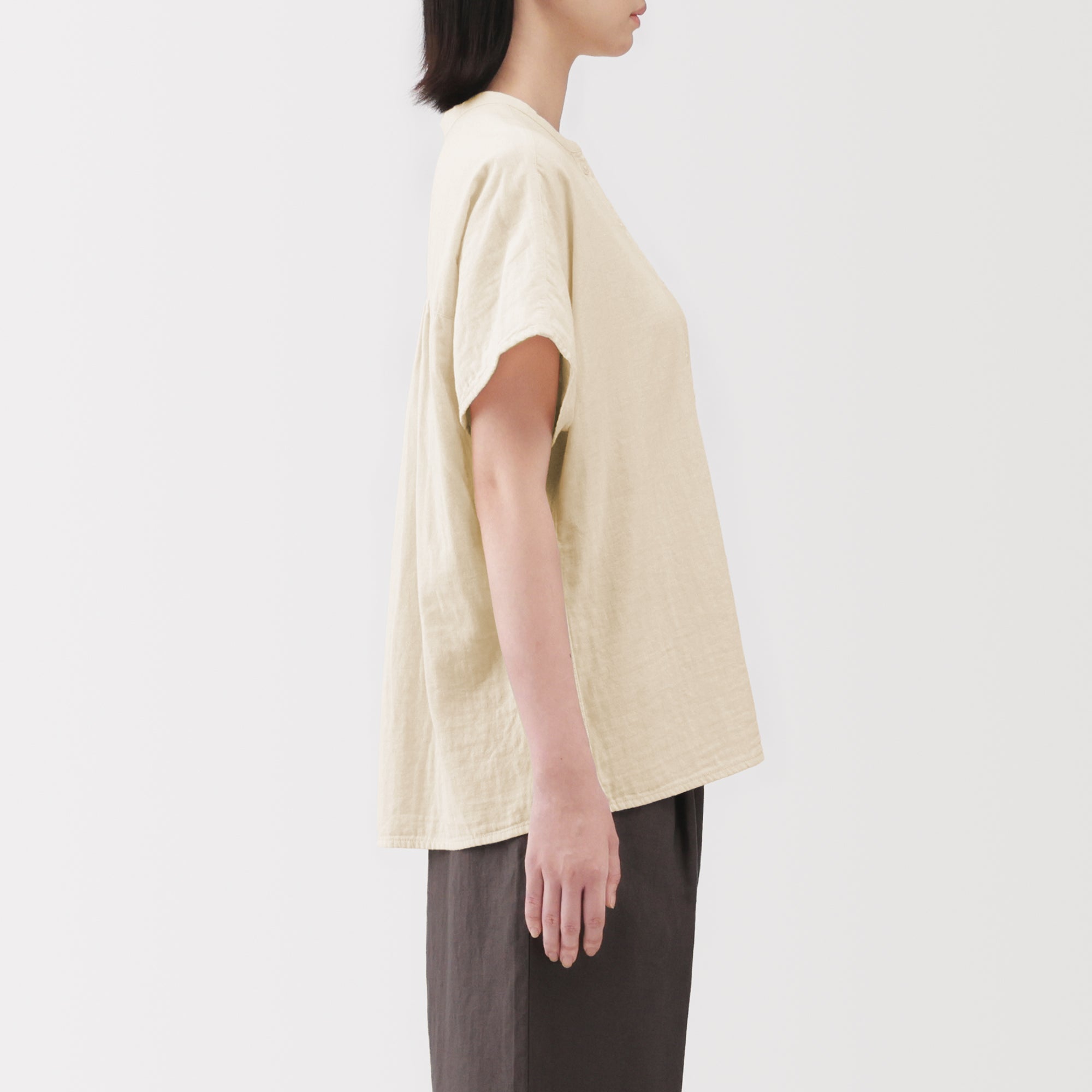 Kapok Blend Double Gauze Blouse
