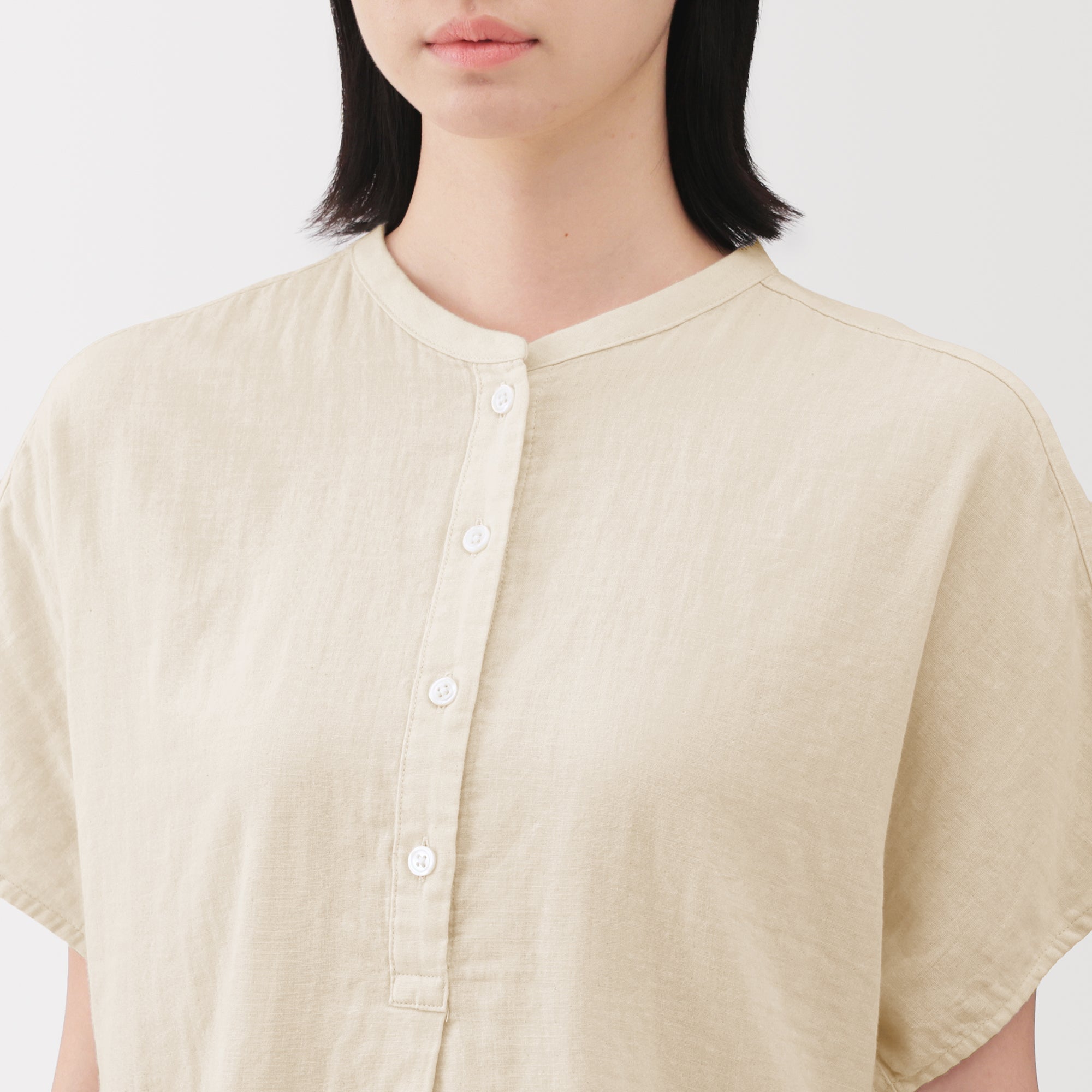 Kapok Blend Double Gauze Blouse