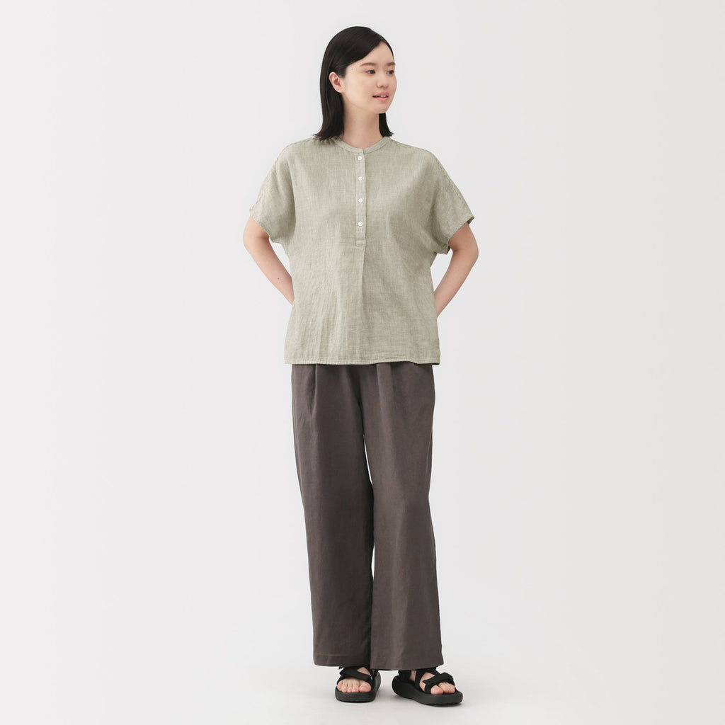 Kapok Blend Double Gauze Blouse