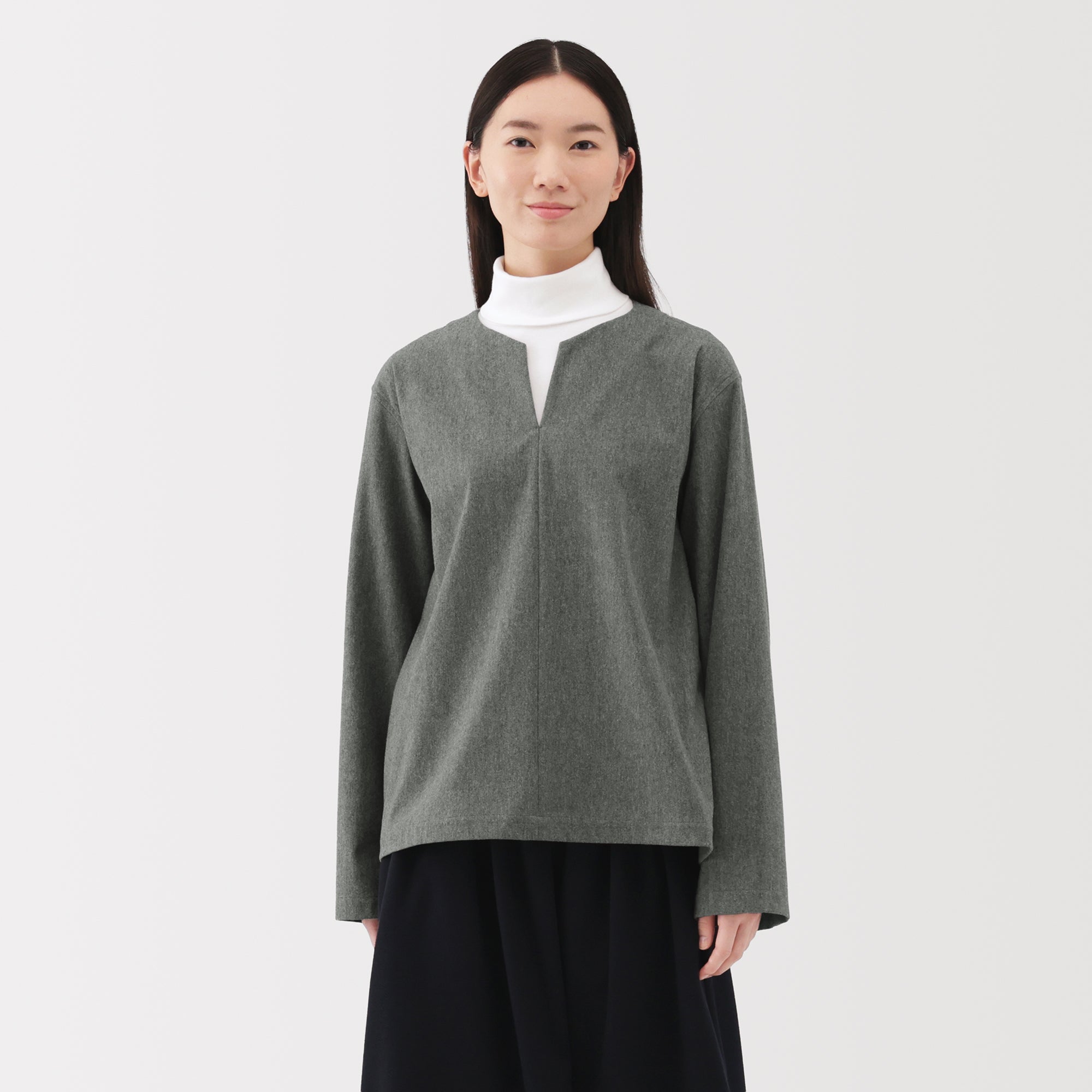 Brushed Pullover Blouse