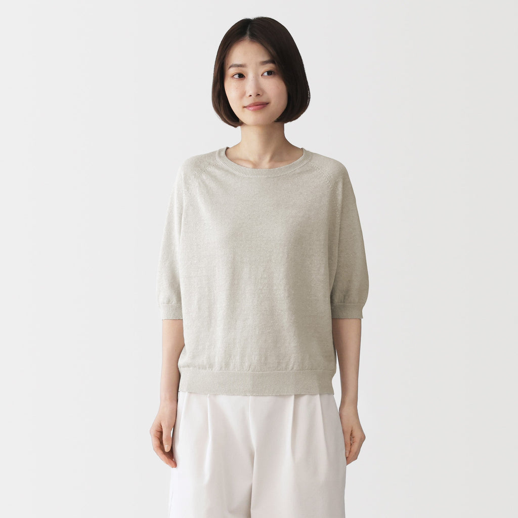Linen Half Sleeve Sweater