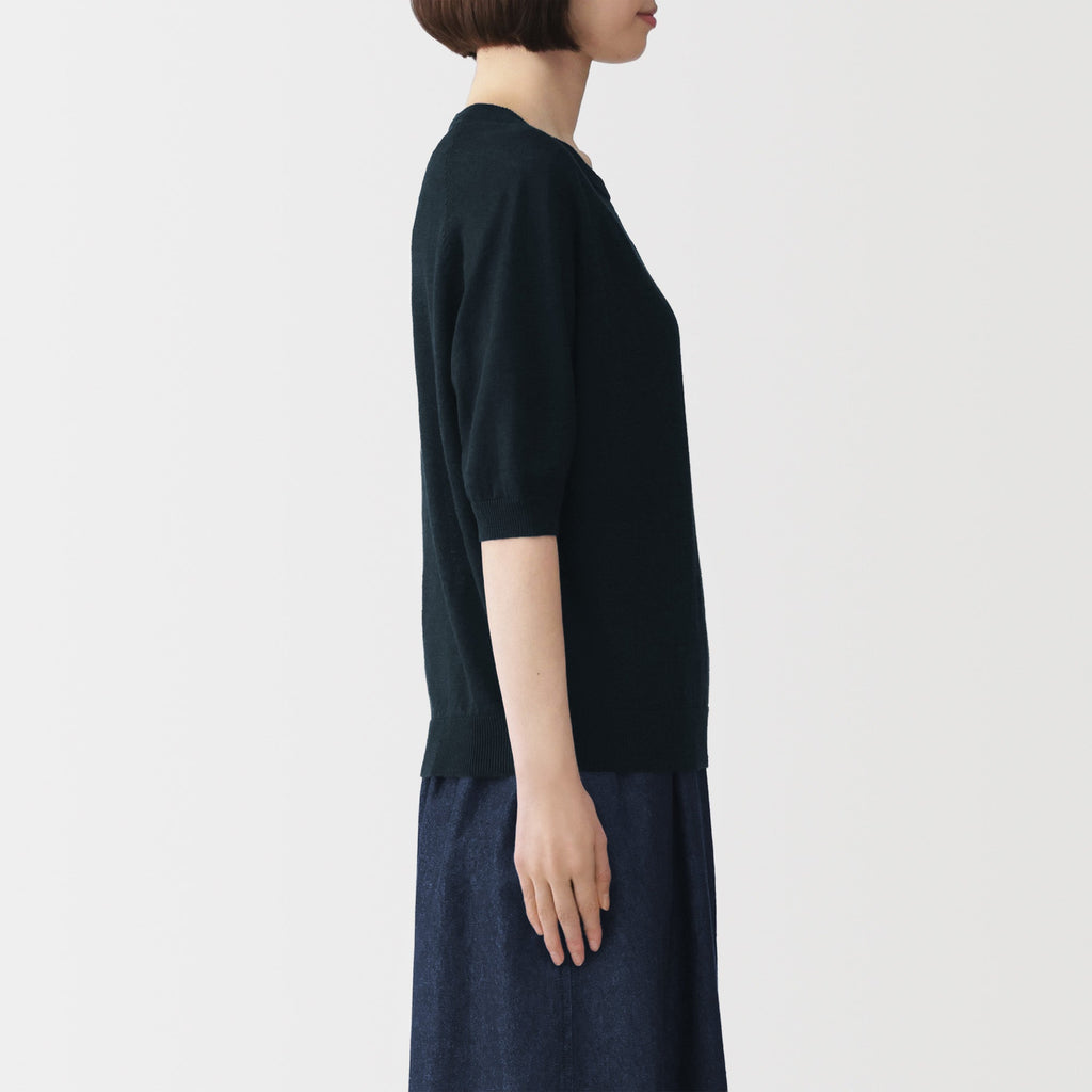 Linen Half Sleeve Sweater