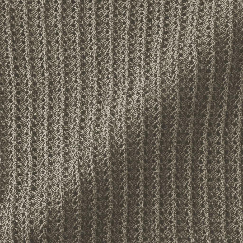 Linen Blend Mesh V-Neck Cardigan