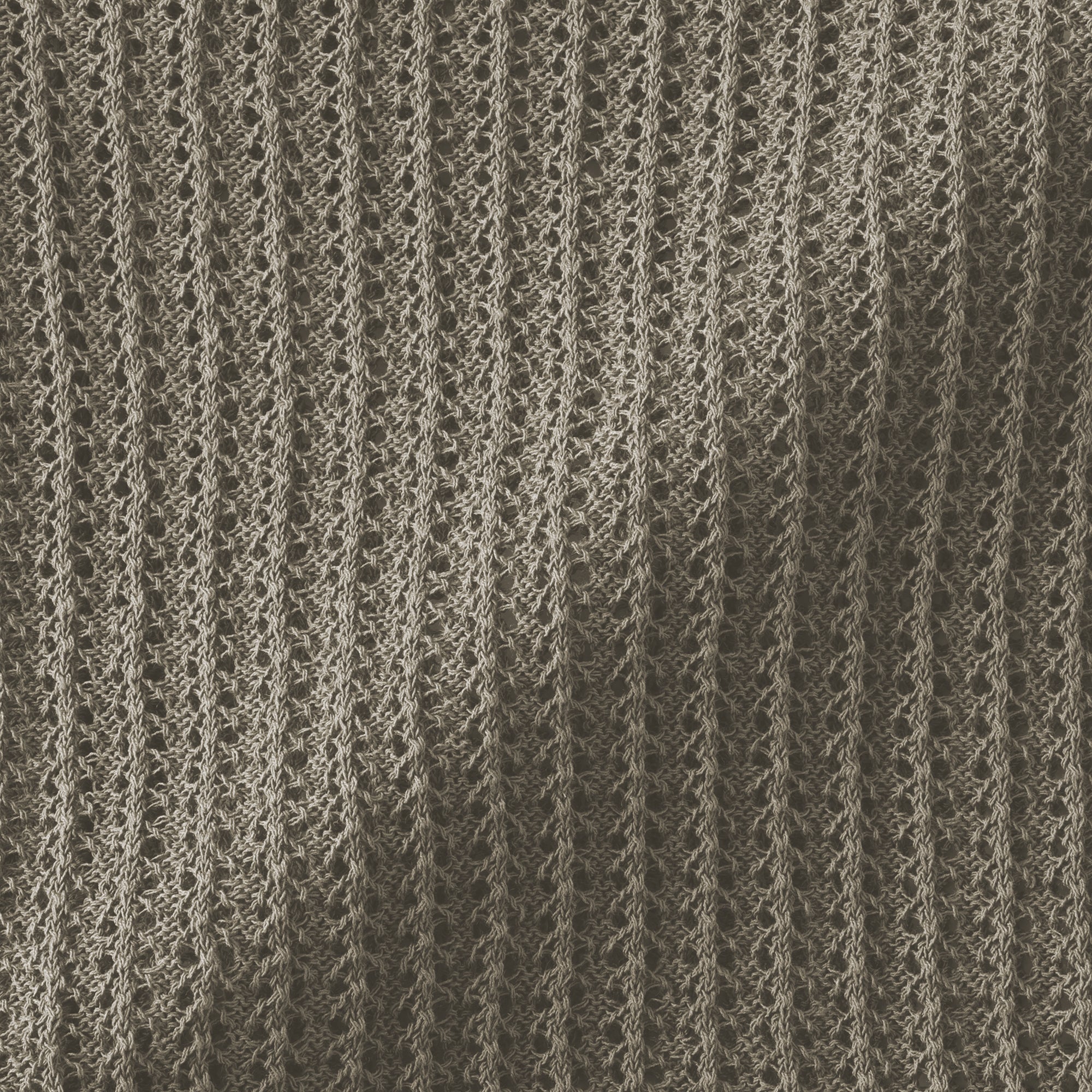 Linen Blend Mesh V-Neck Cardigan