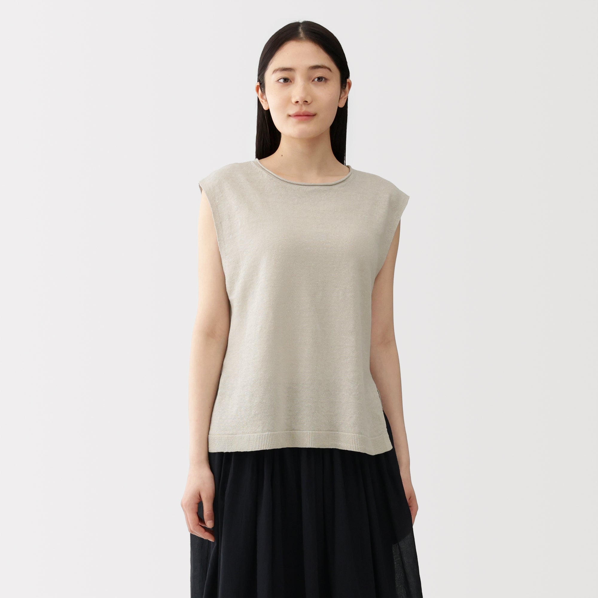 Linen Sleeveless Sweater