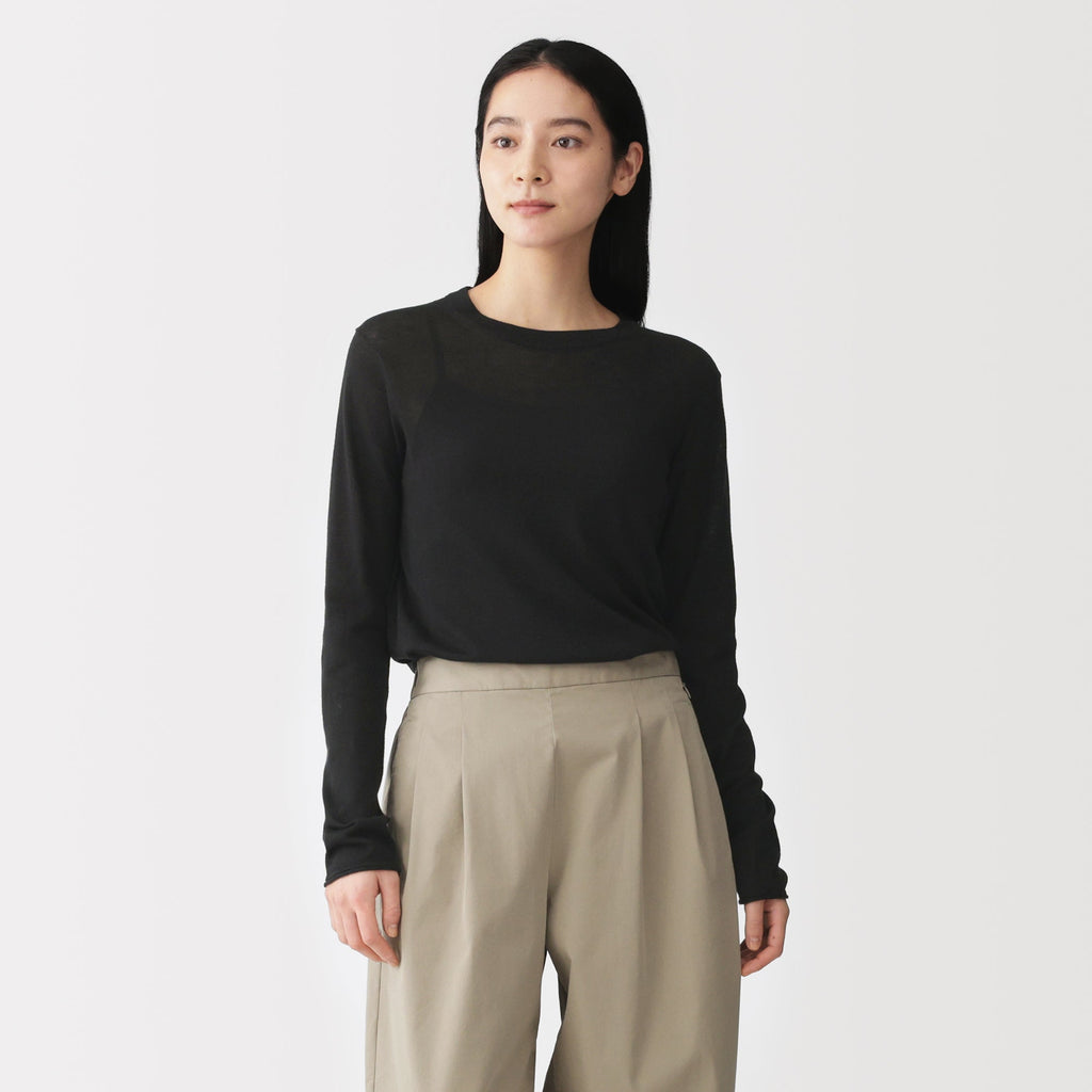 Lyocell Blend Crewneck Sweater