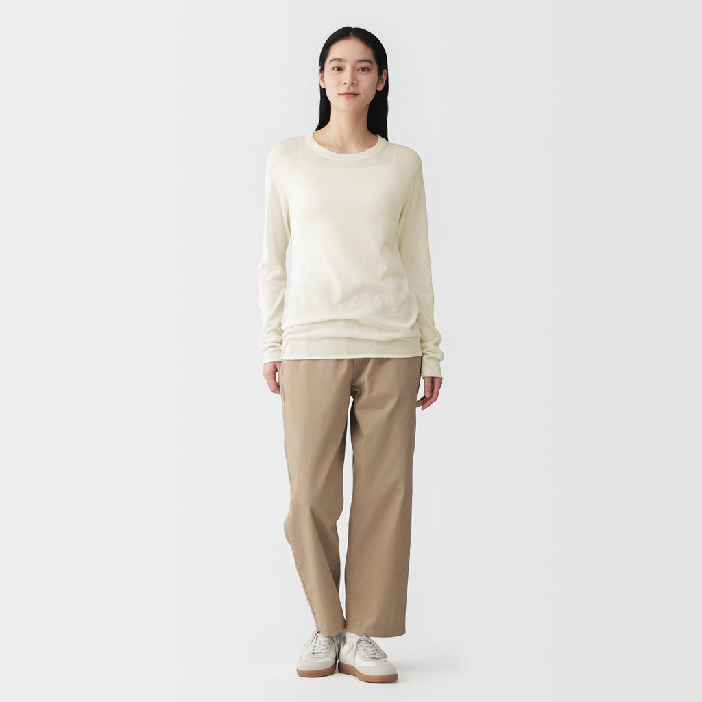 Lyocell Blend Crewneck Sweater