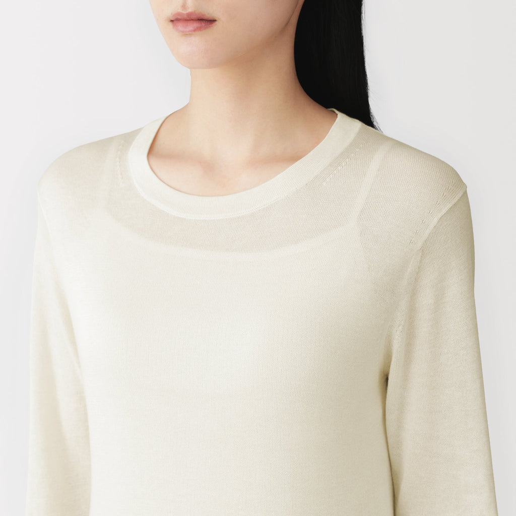 Lyocell Blend Crewneck Sweater