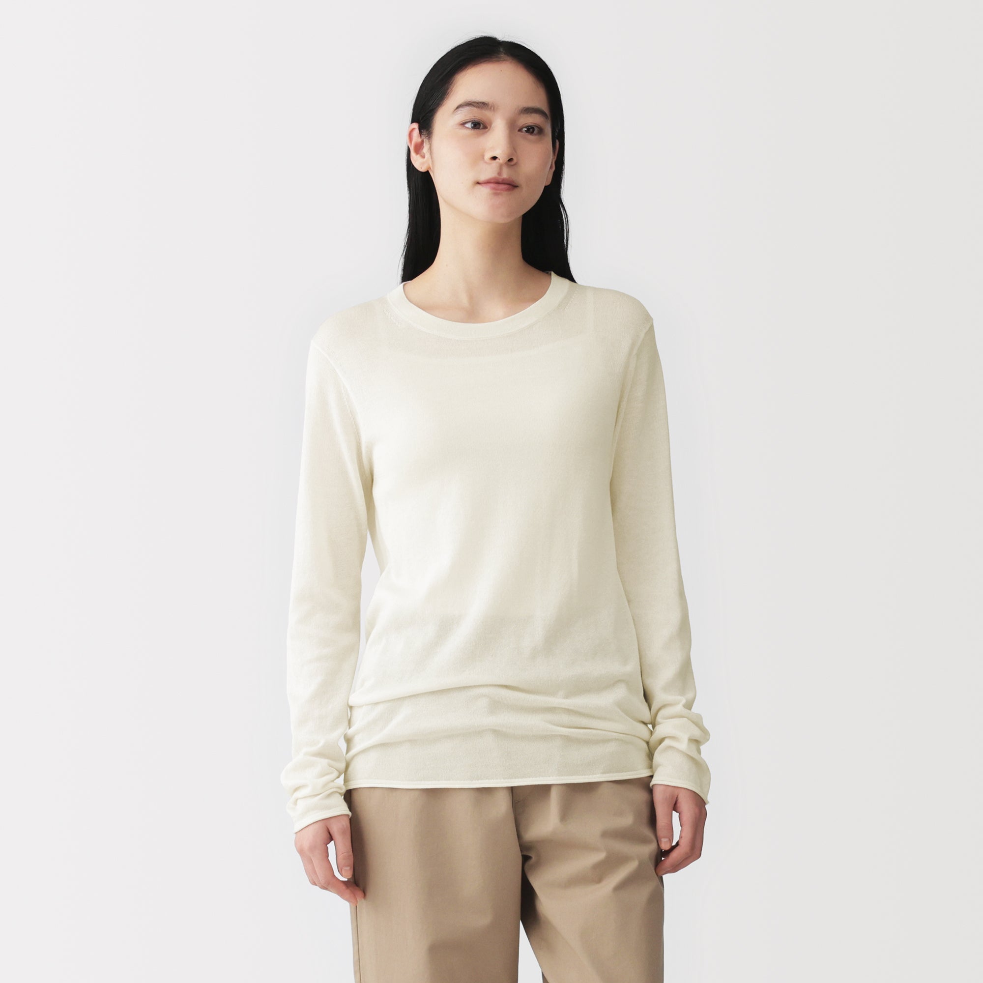 Lyocell Blend Crewneck Sweater