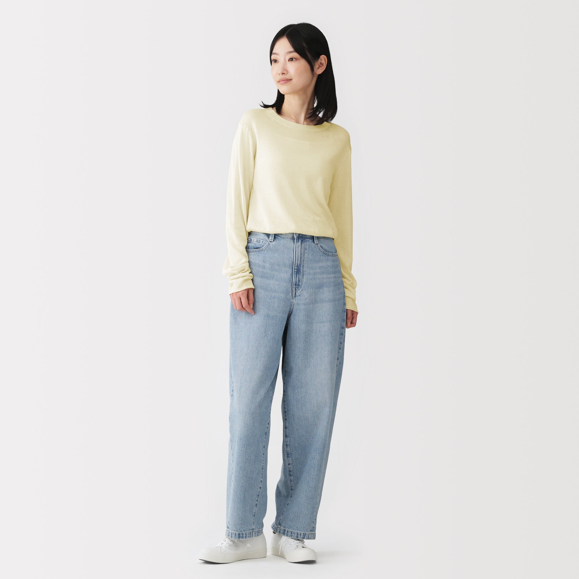 Lyocell Blend Crewneck Sweater