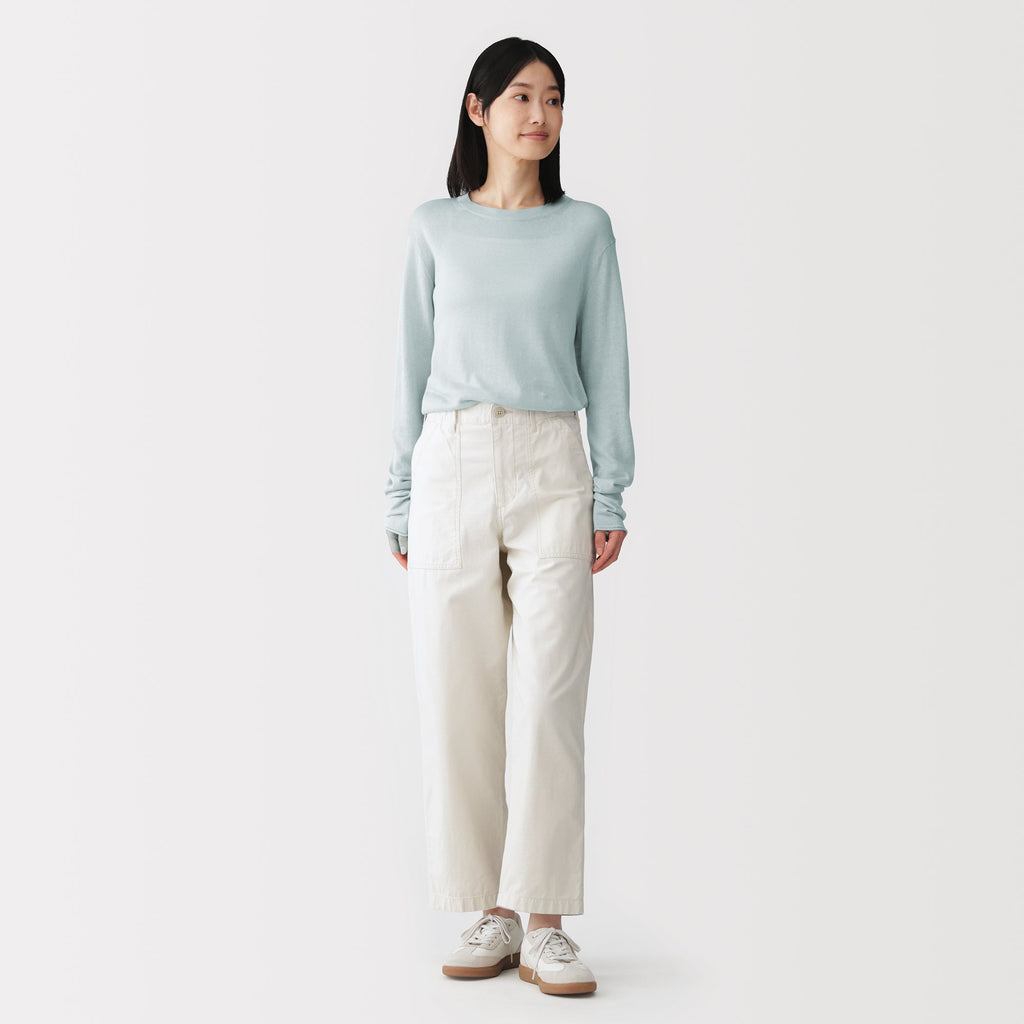 Lyocell Blend Crewneck Sweater