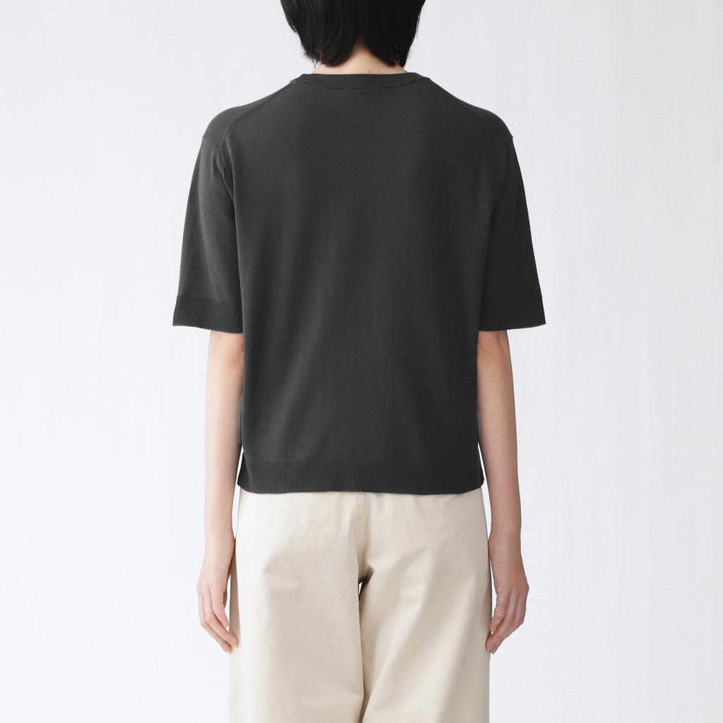 High-Twist Cotton Half Sleeve Sweater