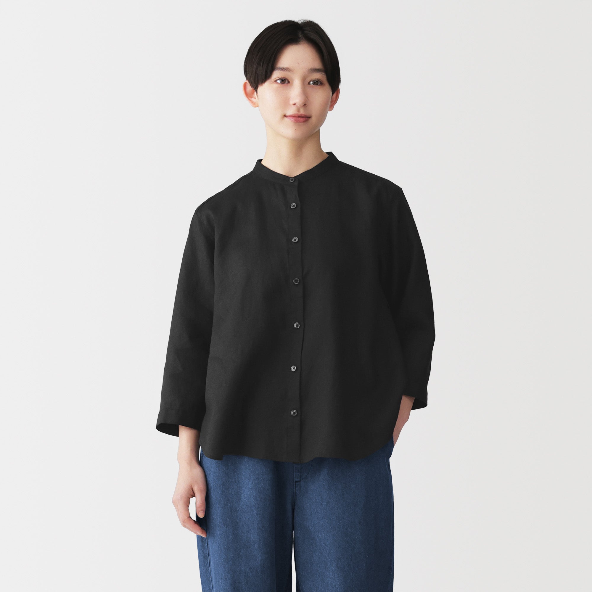 Linen 3/4 Sleeve Blouse