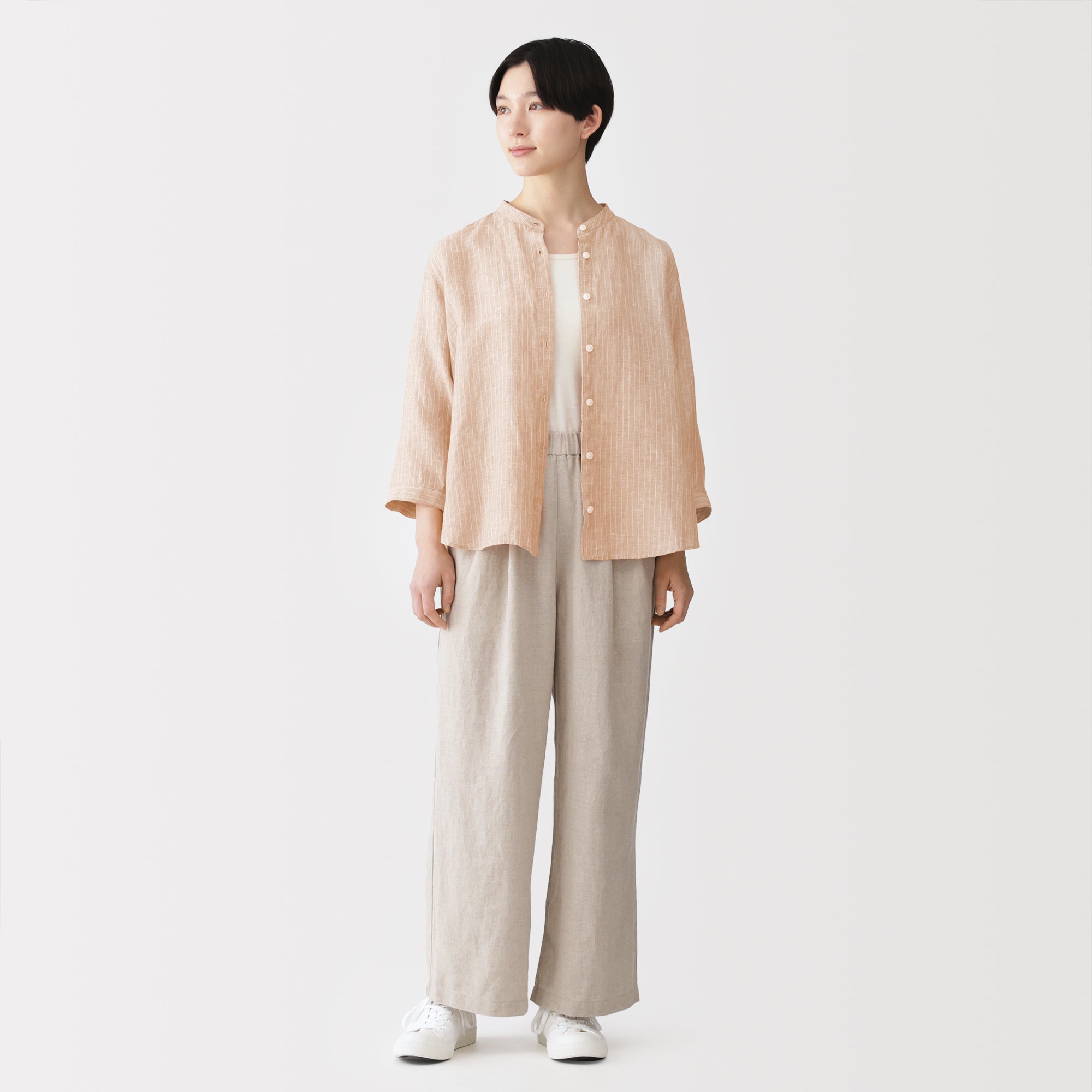 Linen 3/4 Sleeve Blouse