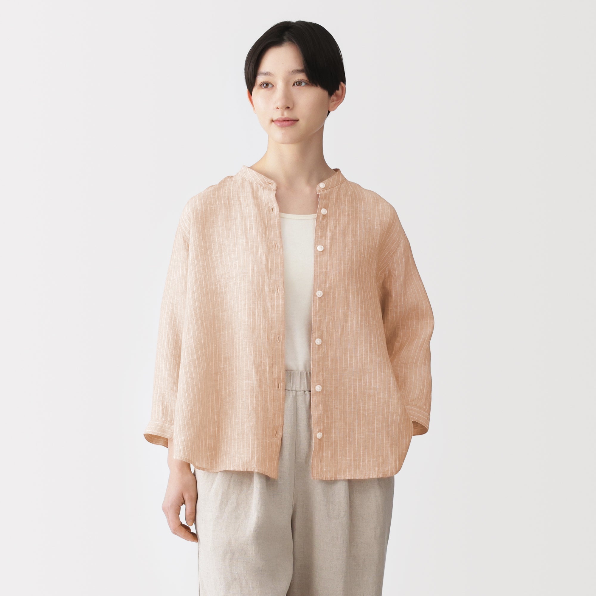Linen 3/4 Sleeve Blouse