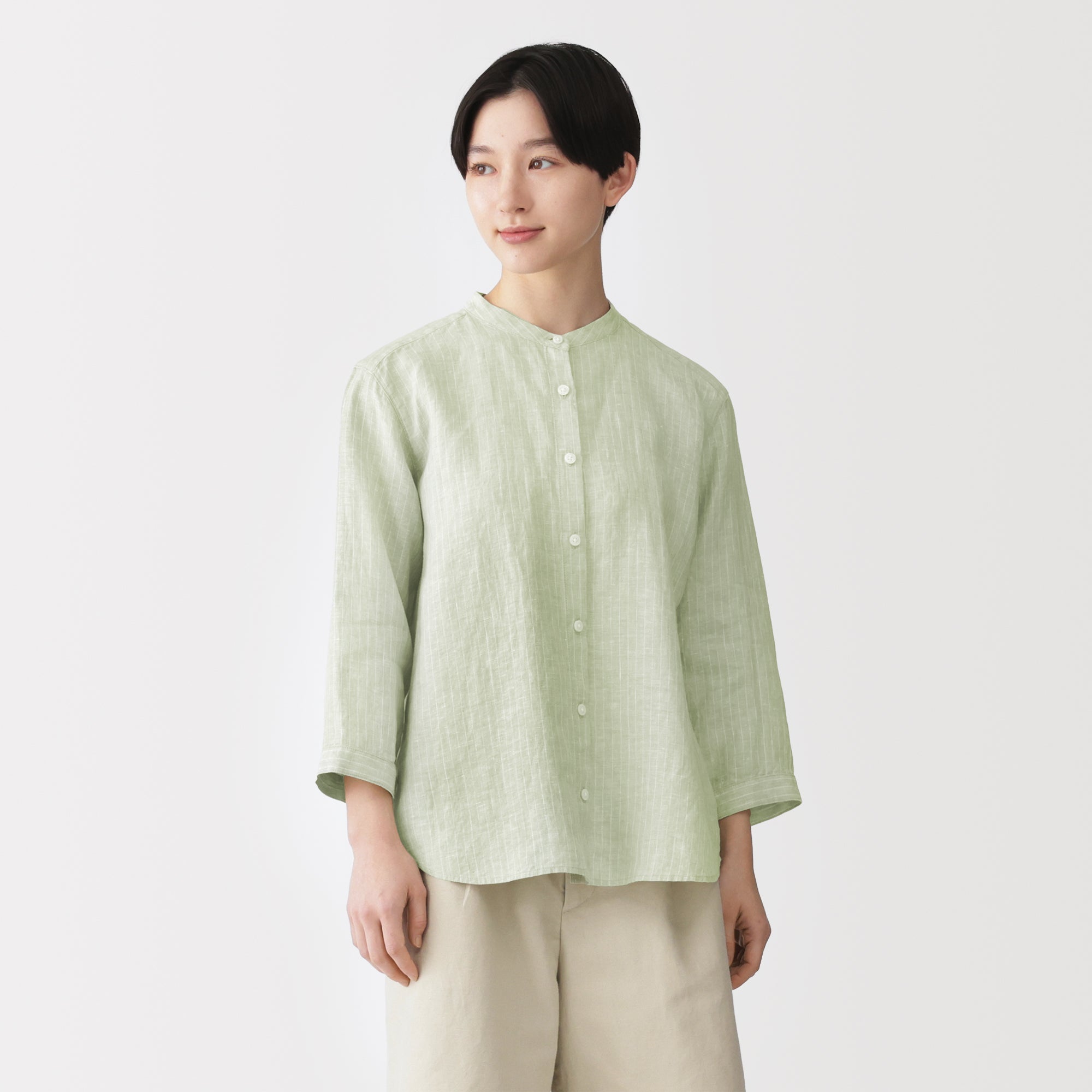 Linen 3/4 Sleeve Blouse