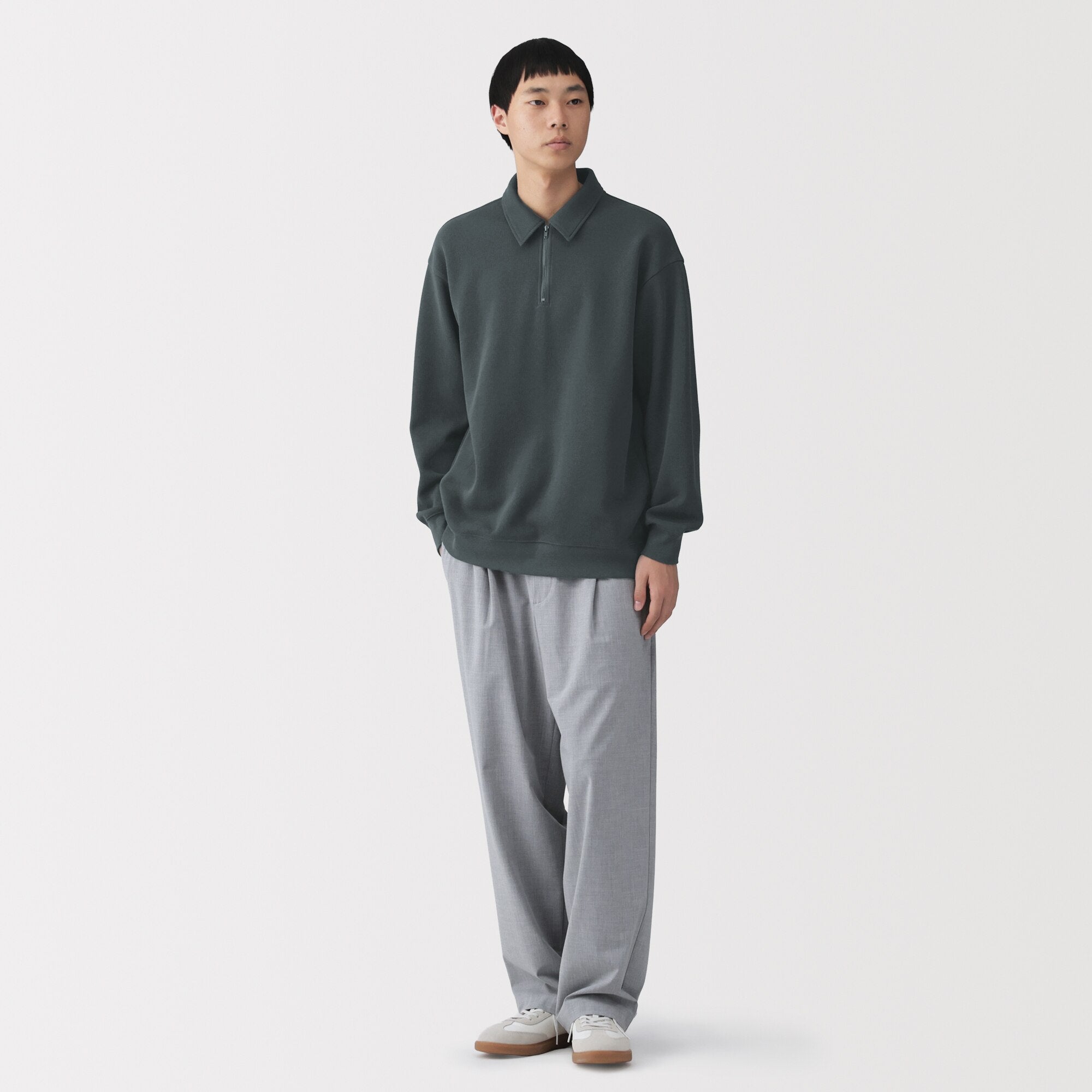 Double Knit Collared Pullover