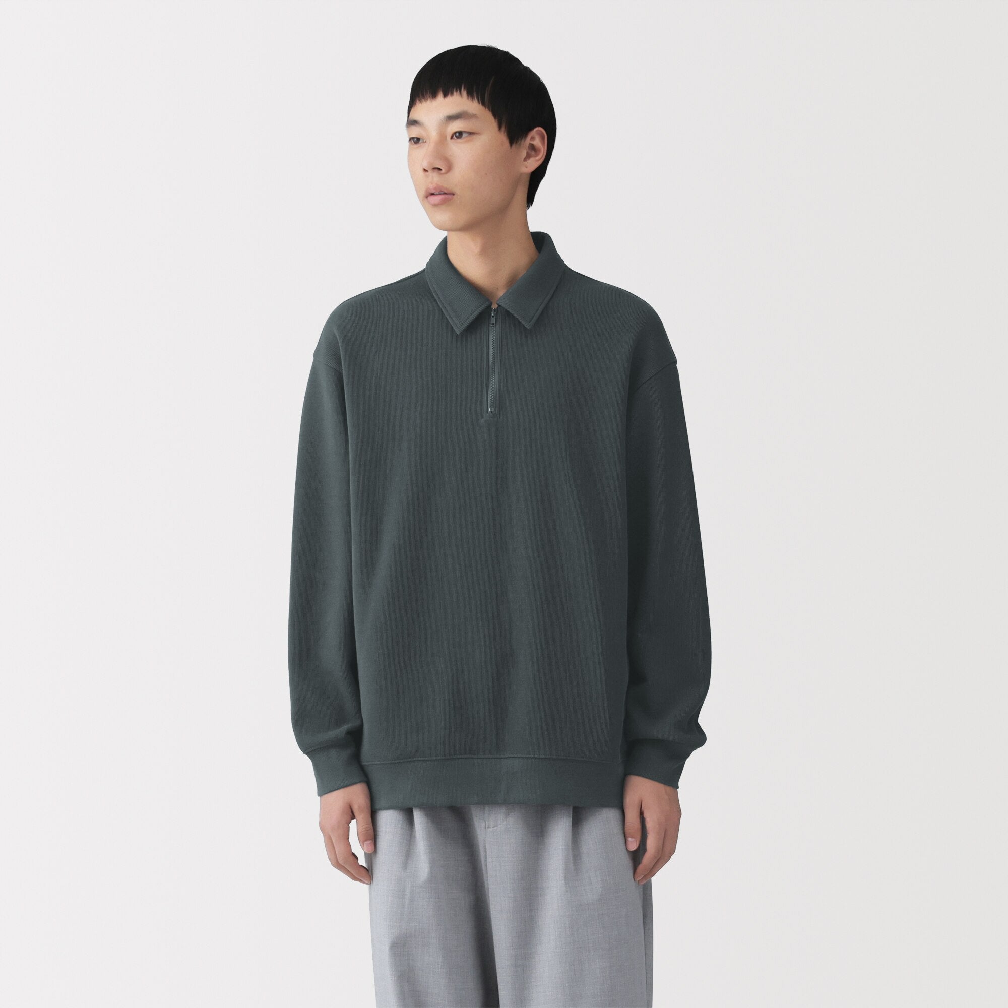 Double Knit Collared Pullover