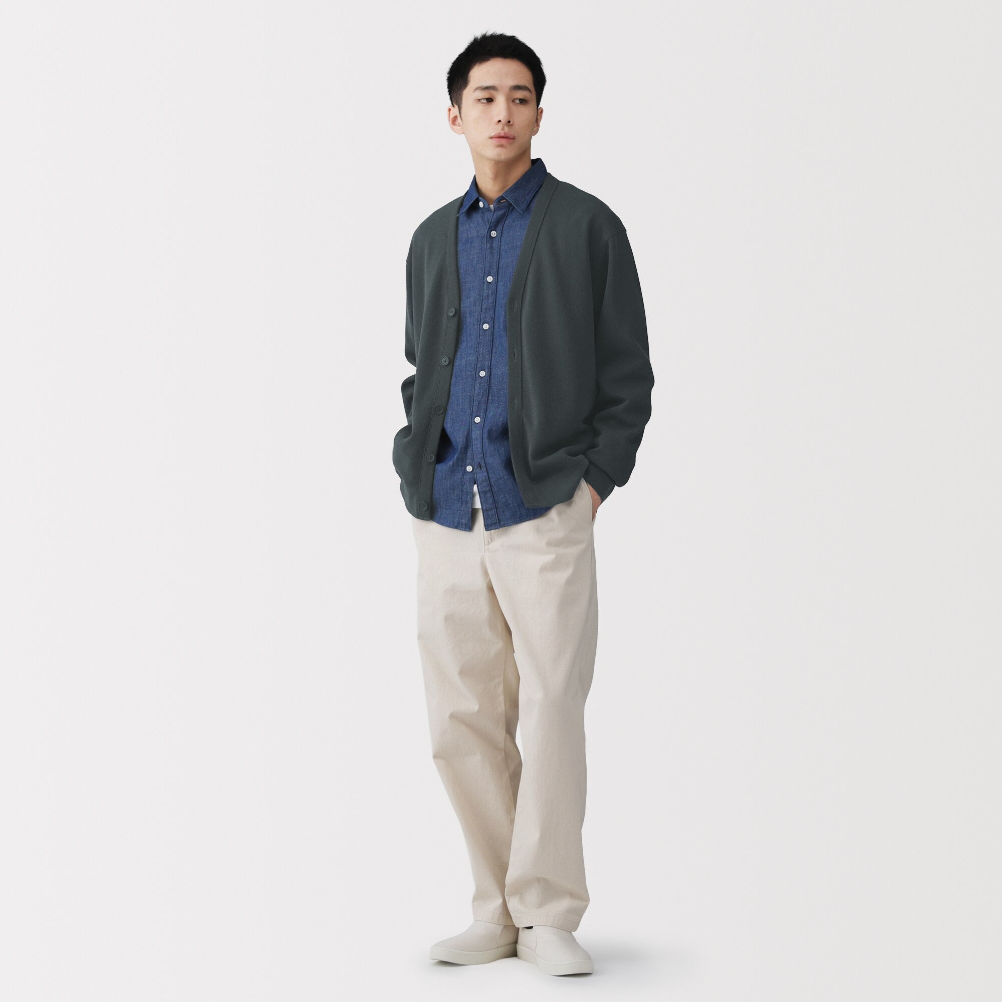 Double Knit V-Neck Cardigan