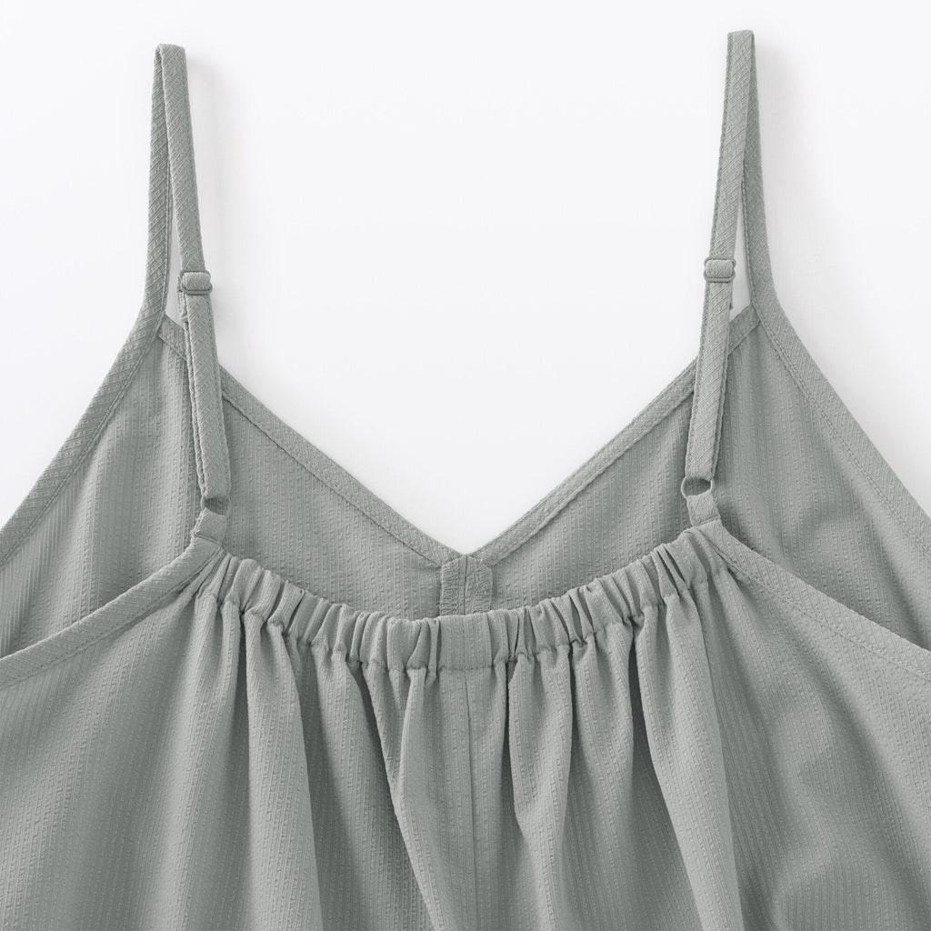 Breathable Seersucker Cami Jumpsuit