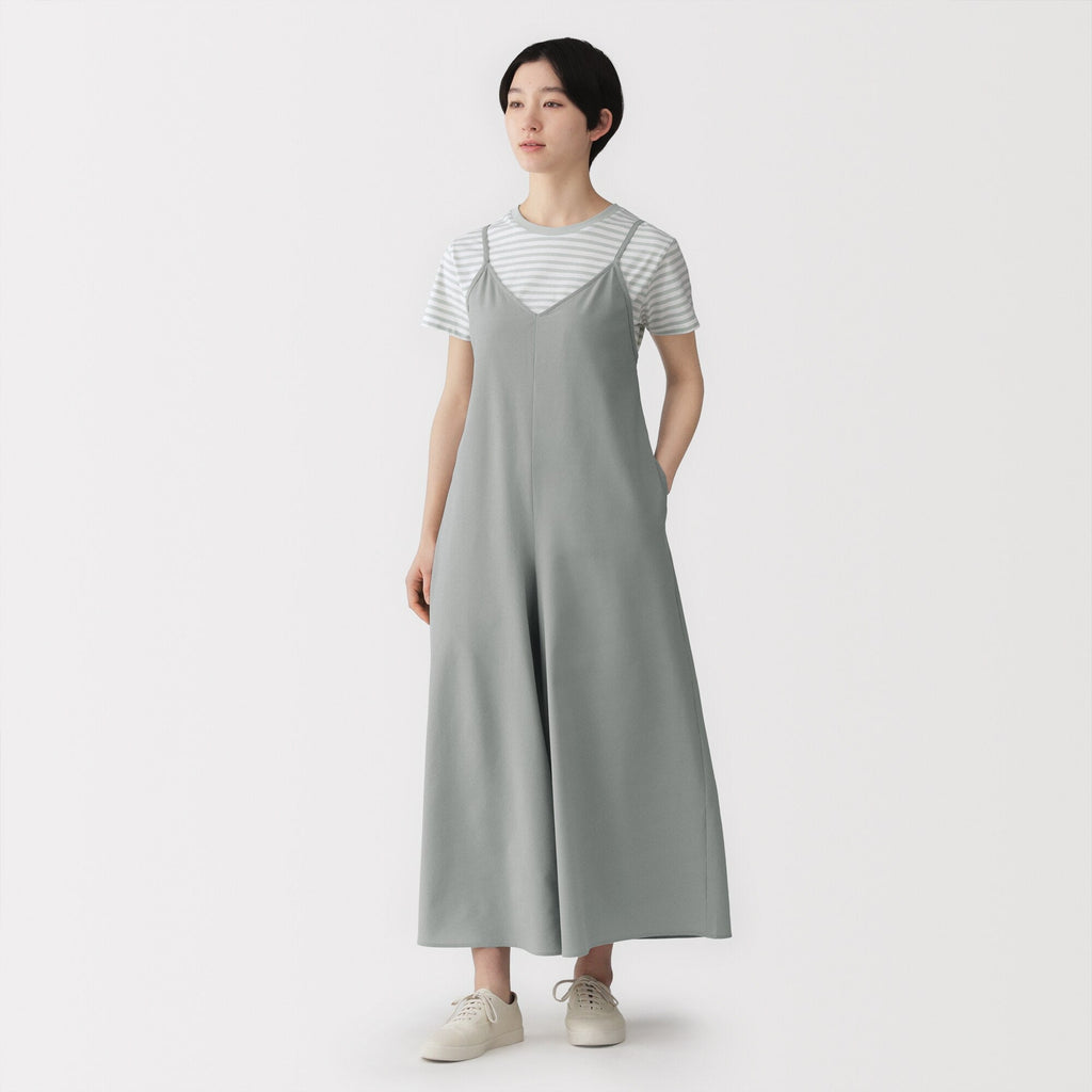 Breathable Seersucker Cami Jumpsuit