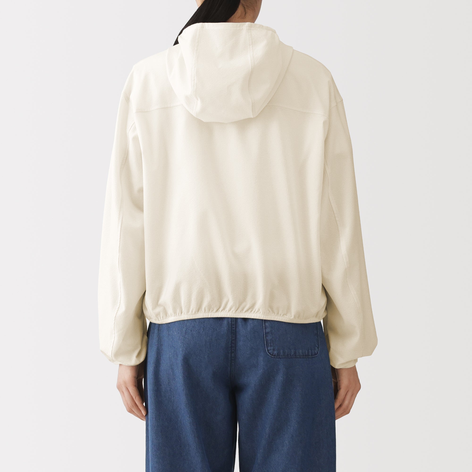 Breathable Seersucker Zip Hoodie