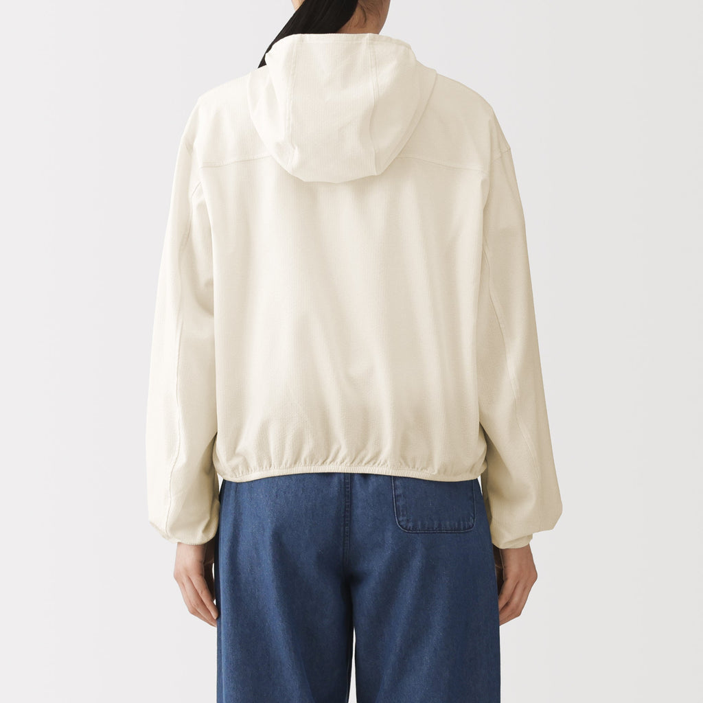 Breathable Seersucker Zip Hoodie