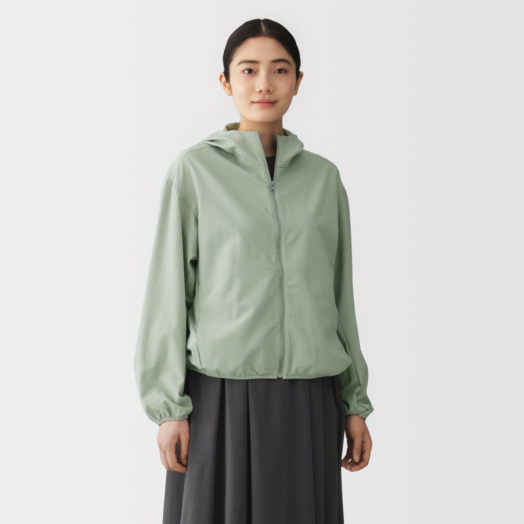 Breathable Seersucker Zip Hoodie