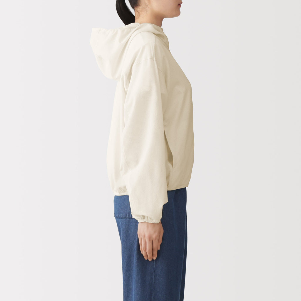 Breathable Seersucker Zip Hoodie