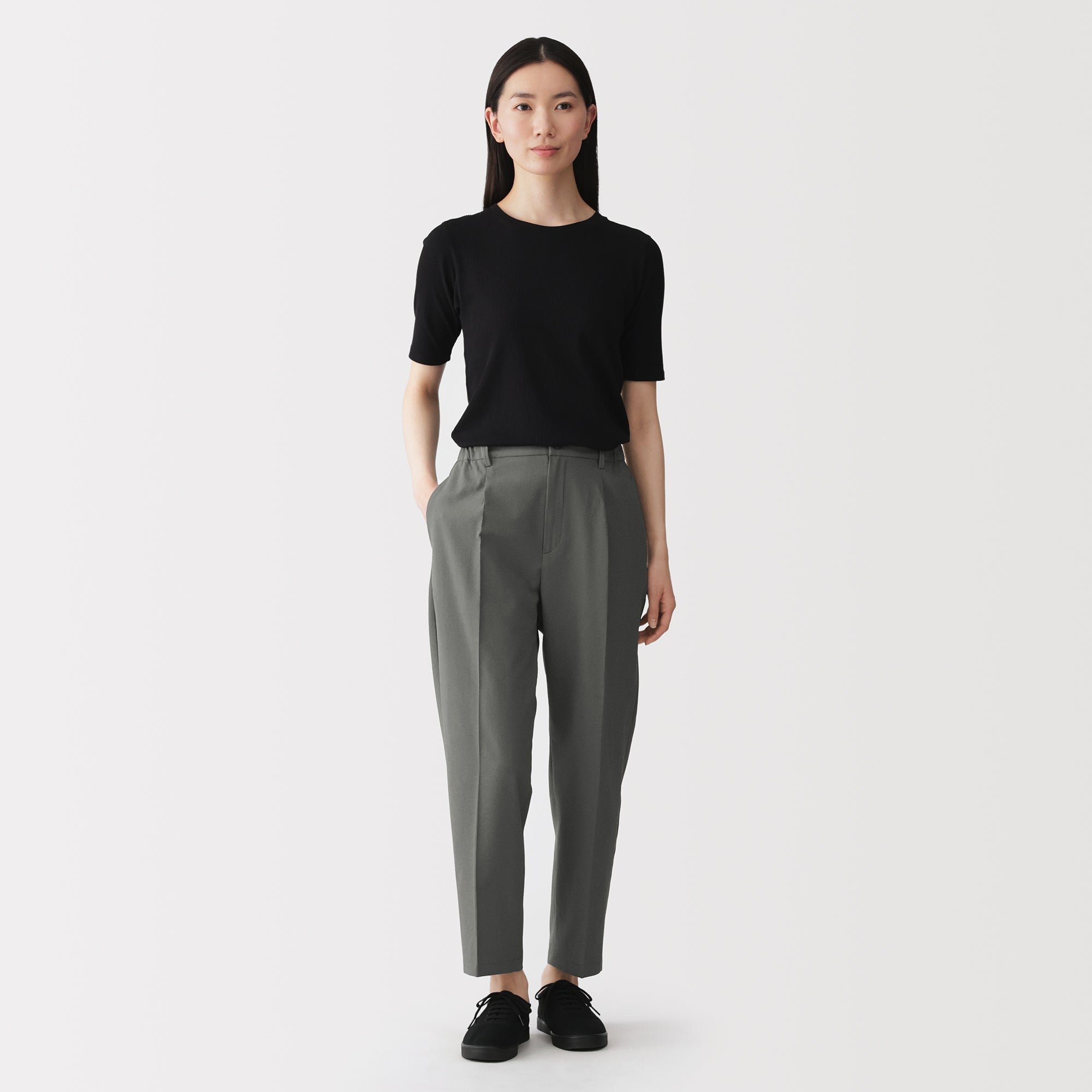 Breathable Seersucker Tapered Pants