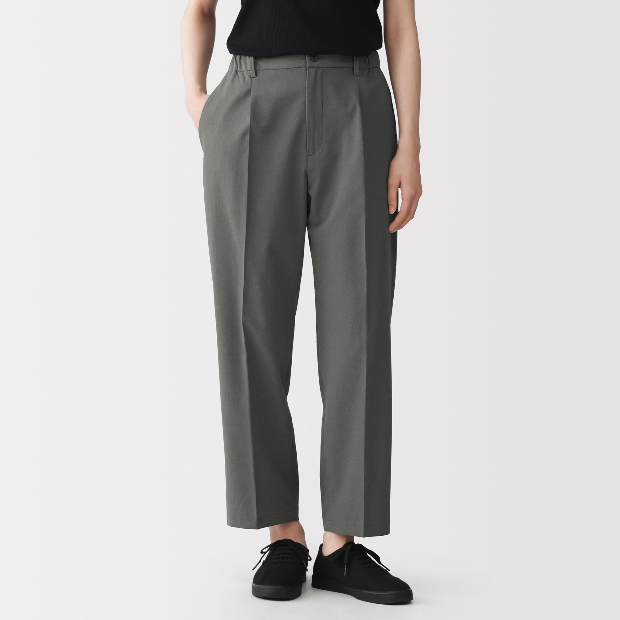Breathable Seersucker Tapered Pants