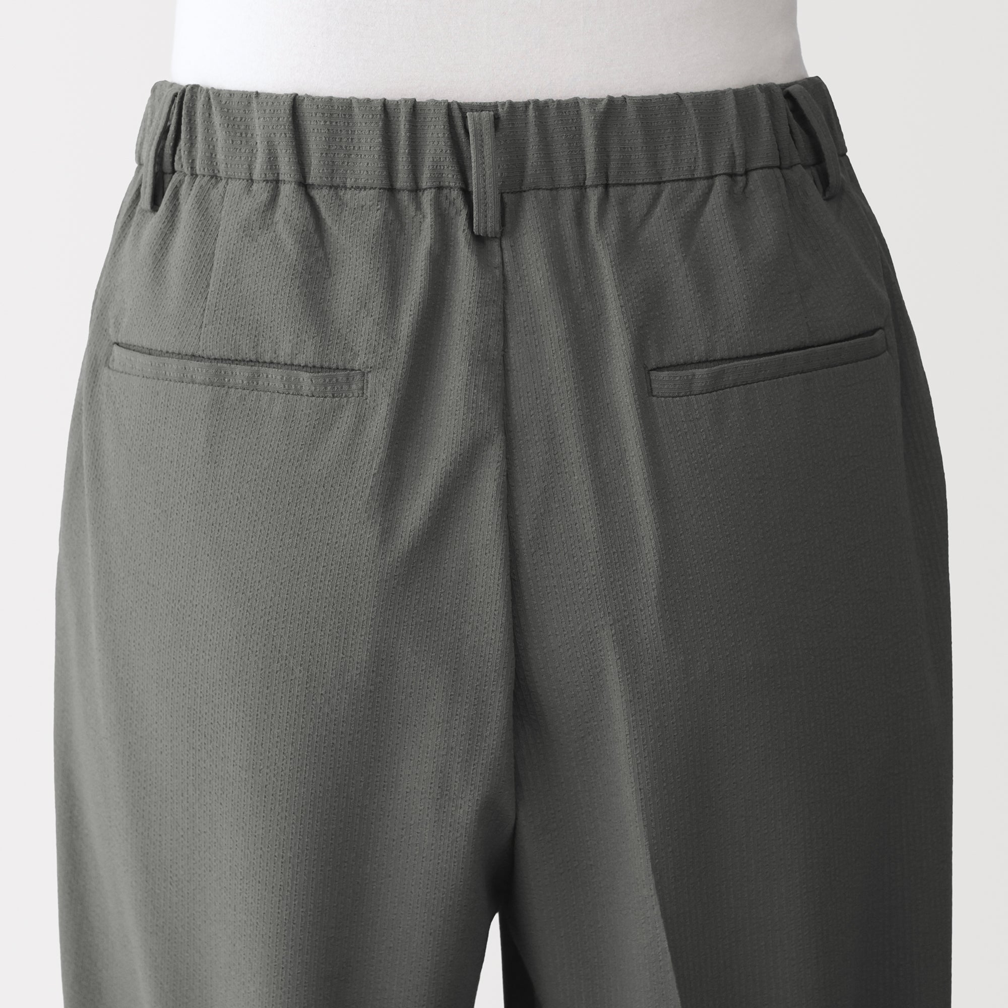 Breathable Seersucker Tapered Pants