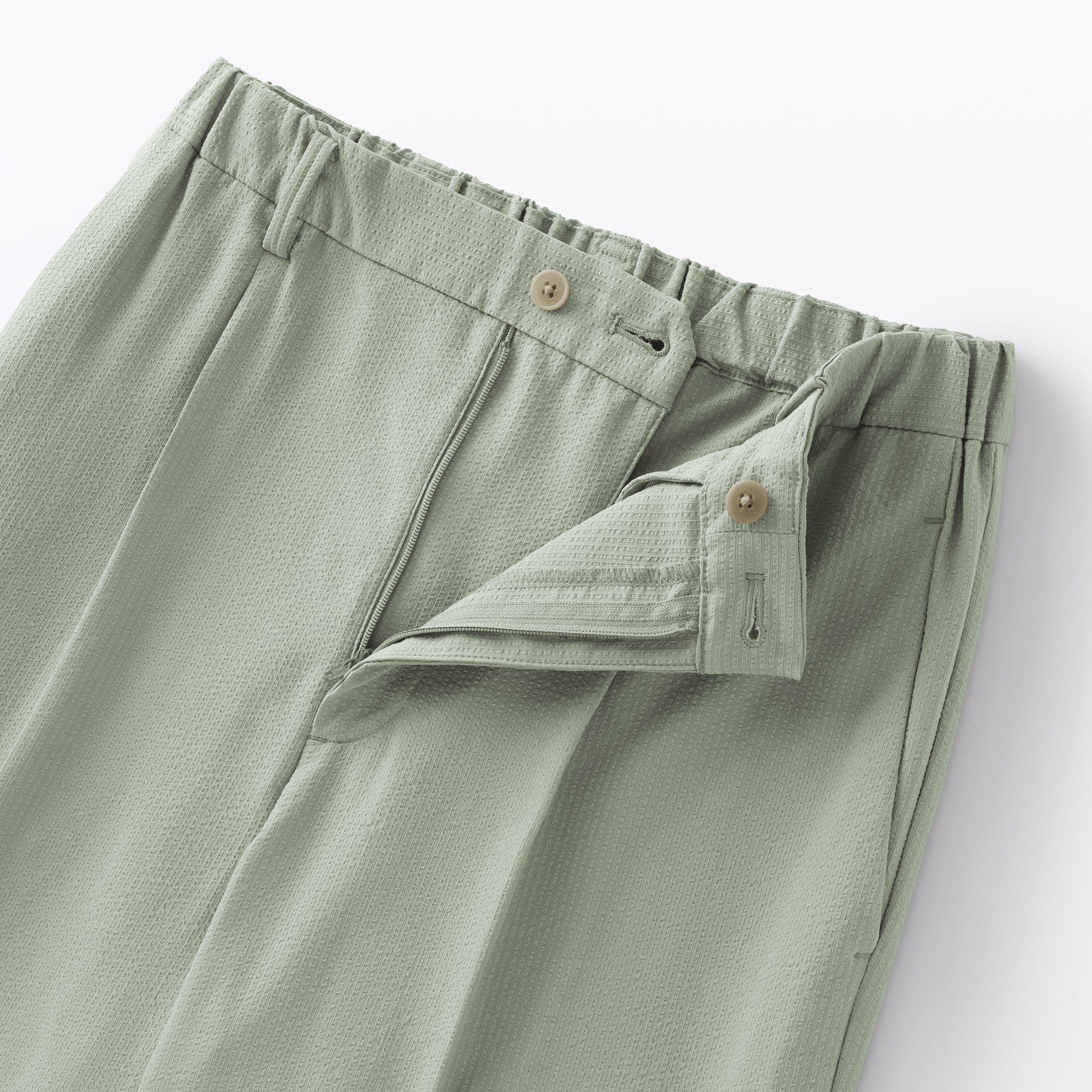 Breathable Seersucker Tapered Pants