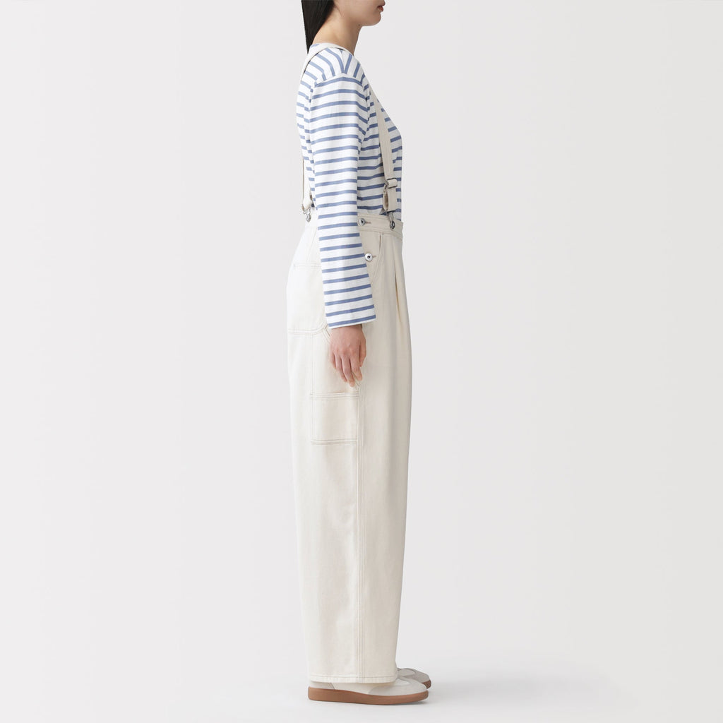 Kapok Blend Denim Overall Pants